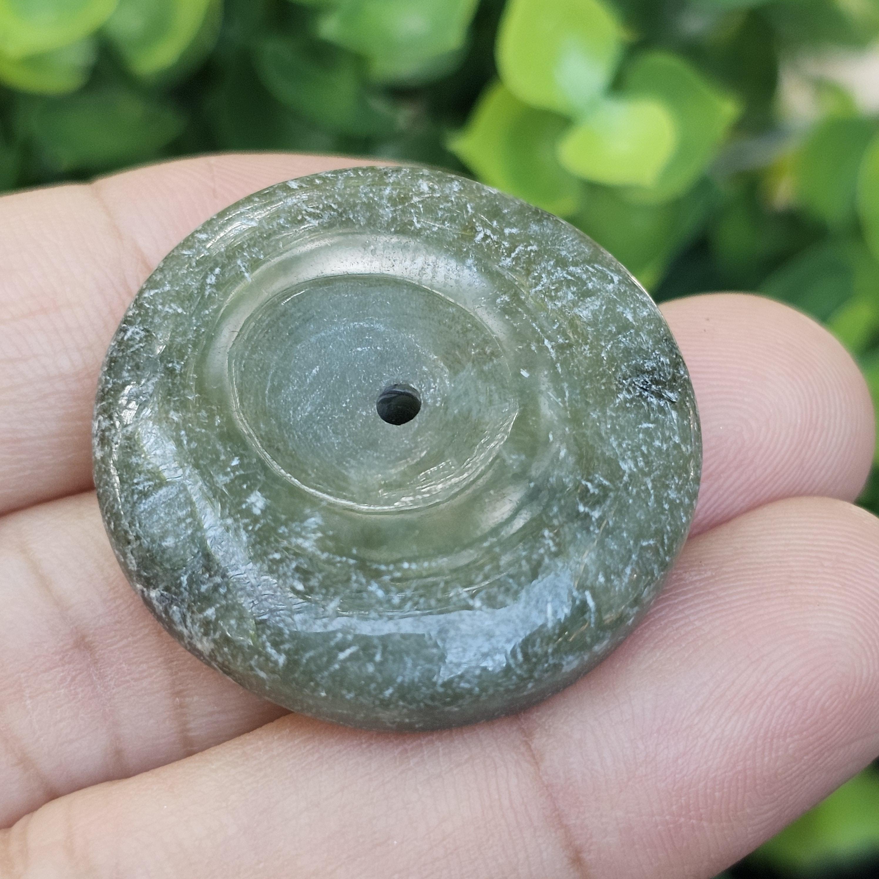 หยก พม่า แท้ Jade จี้โดนัทหยก (Bi-dise jadeite) พม่า (Myanmar) 75.03 กะรัต (Cts.)