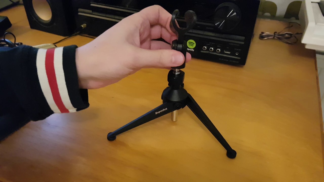 Superlux HM-6 ขาตั้งไมโครโฟน with Mic Clip Tripod Mic Stand