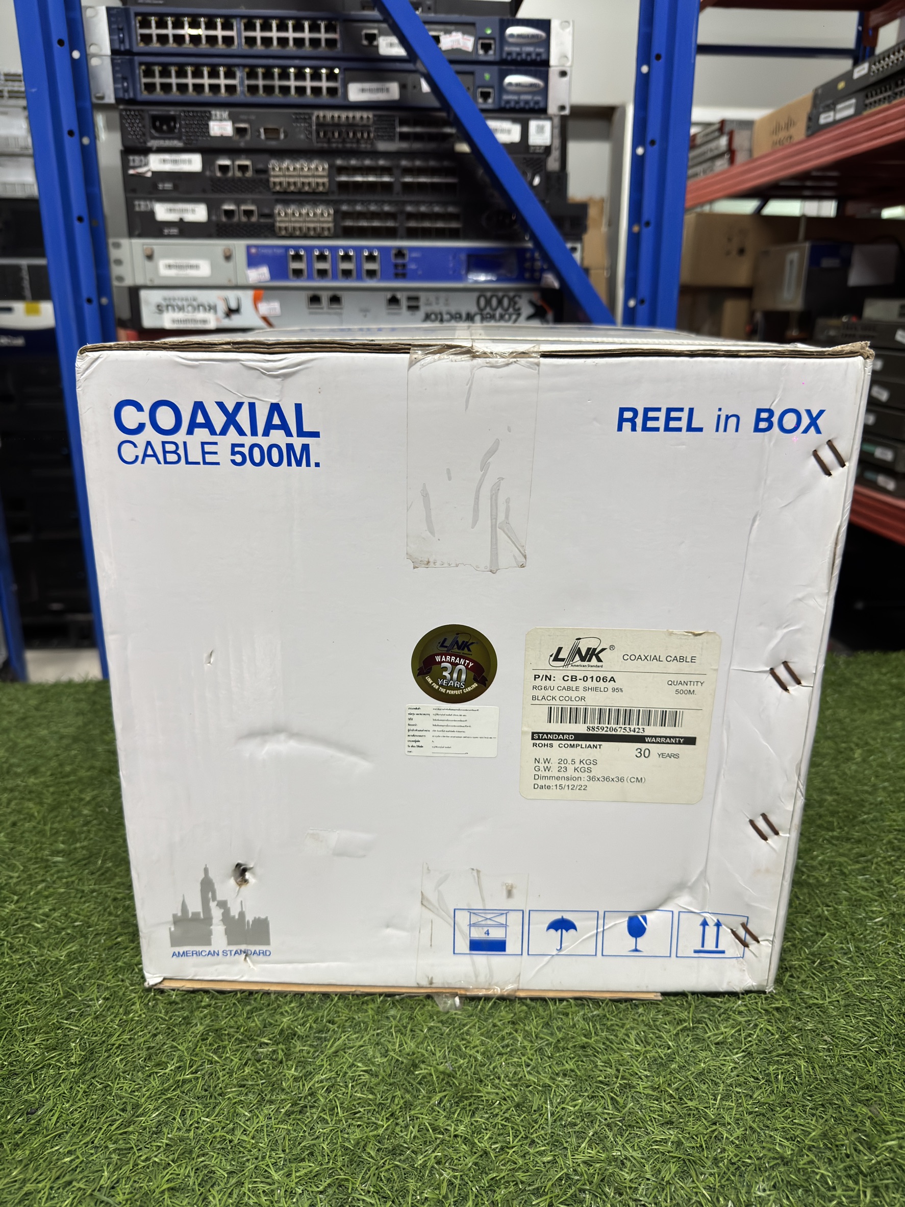 LinkCable 500M RG6/168 Power Line CB-0106AWA สายถัก 168 shield ป้องกันสัญญาณรบกวน