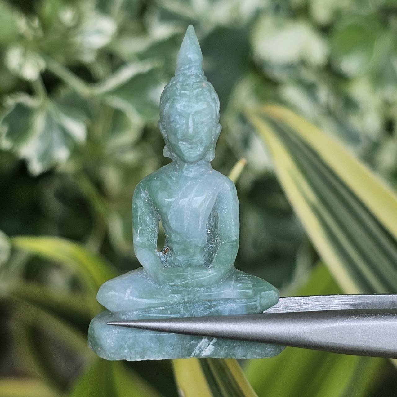 หยก แกะสลัก รูป พระ (Burmese jadeite) 26.45 กะรัต (cts.) หยก พม่า แท้