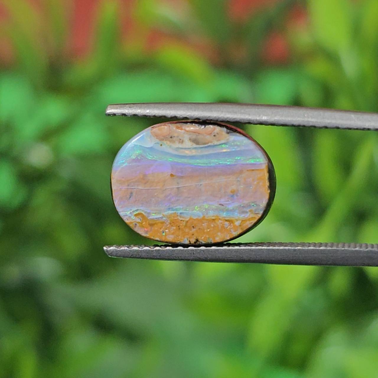 พลอย โบลเดอร์ โอปอล ออสเตรเลีย Australian Boulder Opal 6.68 กะรัต (Cts.) พลอยแท้ อัญมณีมงคลประจําวันเกิด เครื่องประดับพลอย