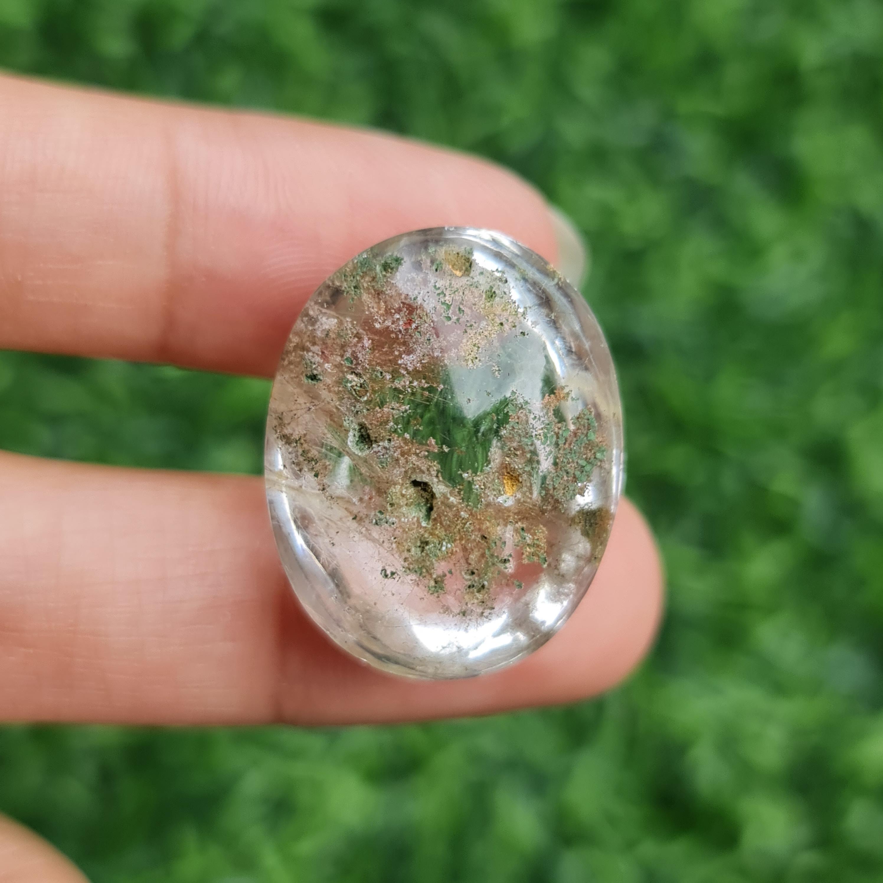 โป่งข่าม ควอตซ์ Rutilated Quartz 52.45 กะรัต Cts. พลอยแท้ อัญมณีมงคลประจําวันเกิด เครื่องประดับพลอย