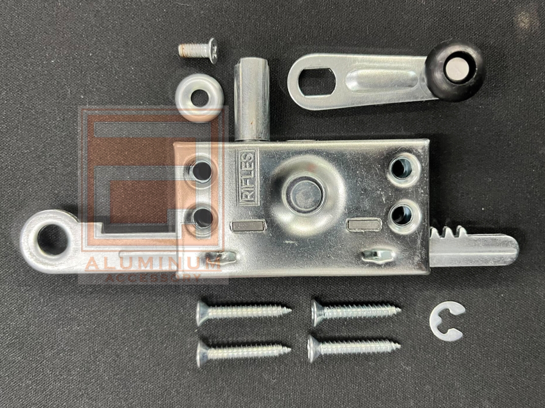 มือหมุนบานเกล็ด ไรเฟิล(กล่องแดง) เงิน