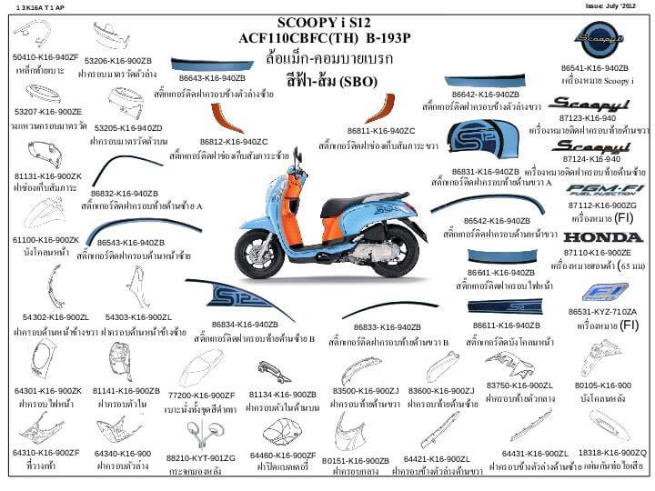 ชุดพลาสติกและเฟรมสี สกุ๊บปี้110ไอปี12-13