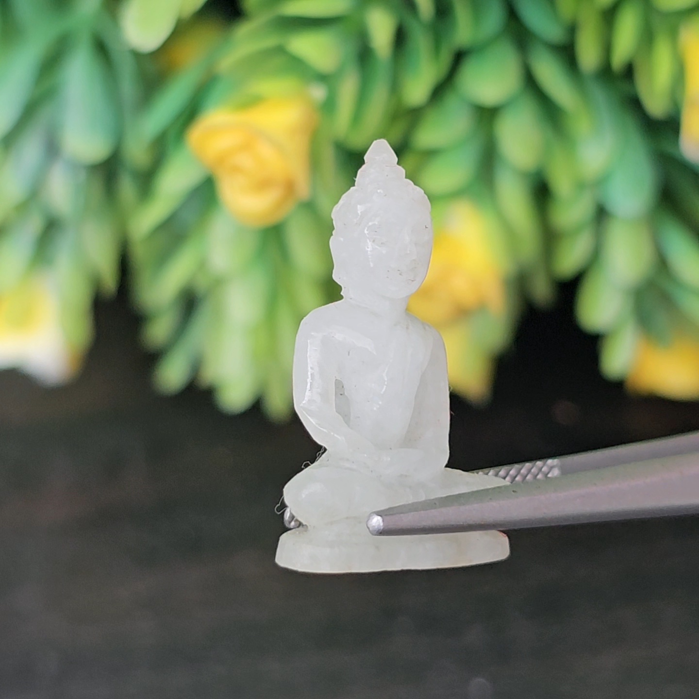 หยก แกะสลัก รูป พระ (Burmese jadeite) 14.57 กะรัต (cts.) หยก พม่า แท้