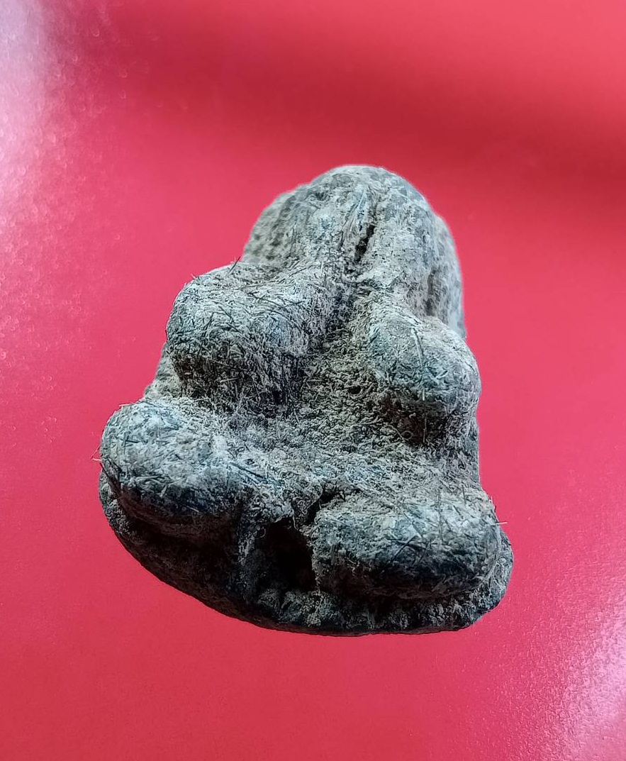 ผ3100 พระผง พระปิดตา หลังฝังแร่ มีเกศา ไม่ทราบที่