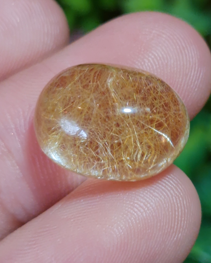 ไหมทอง ควอตซ์ Golden Rutilated Quartz 13.65 กะรัต Cts.พร้อมใบเซอร์ พลอยแท้ อัญมณีมงคลประจําวันเกิด เครื่องประดับพลอย