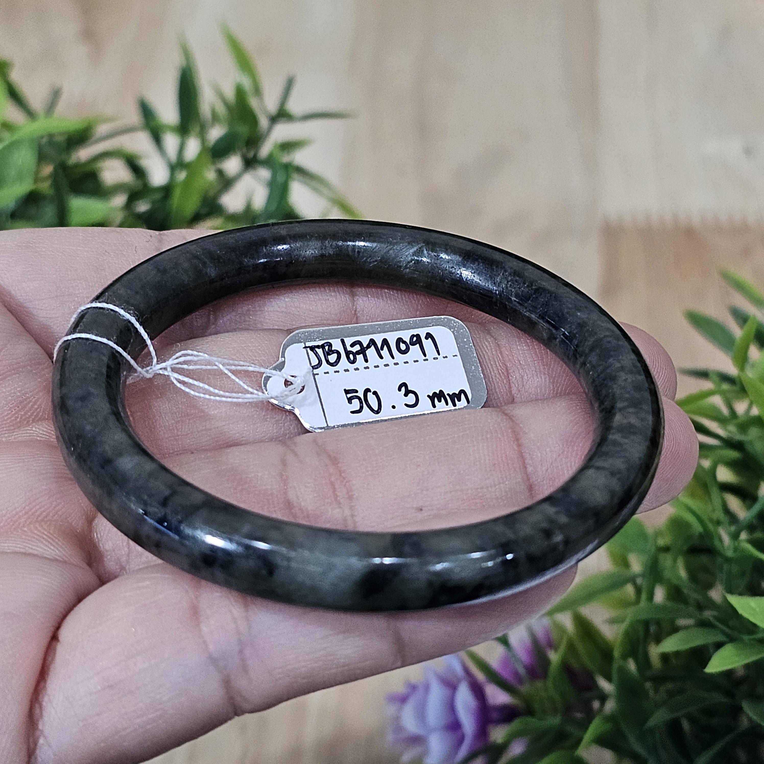 JB6711091 หยก พม่า แท้ Jade กำไลหยก 50.3 มม (Jadeite bracelet) พม่า (Myanmar)