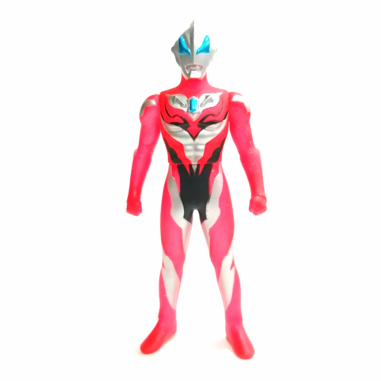 ซอฟ 5.5 นิ้ว ตัวพิเศษ อุลตร้าแมนจีส สีแดงใสใส่กากเพชรทำสีเฉพาะจุด สภาพดีมีรอยบ้าง