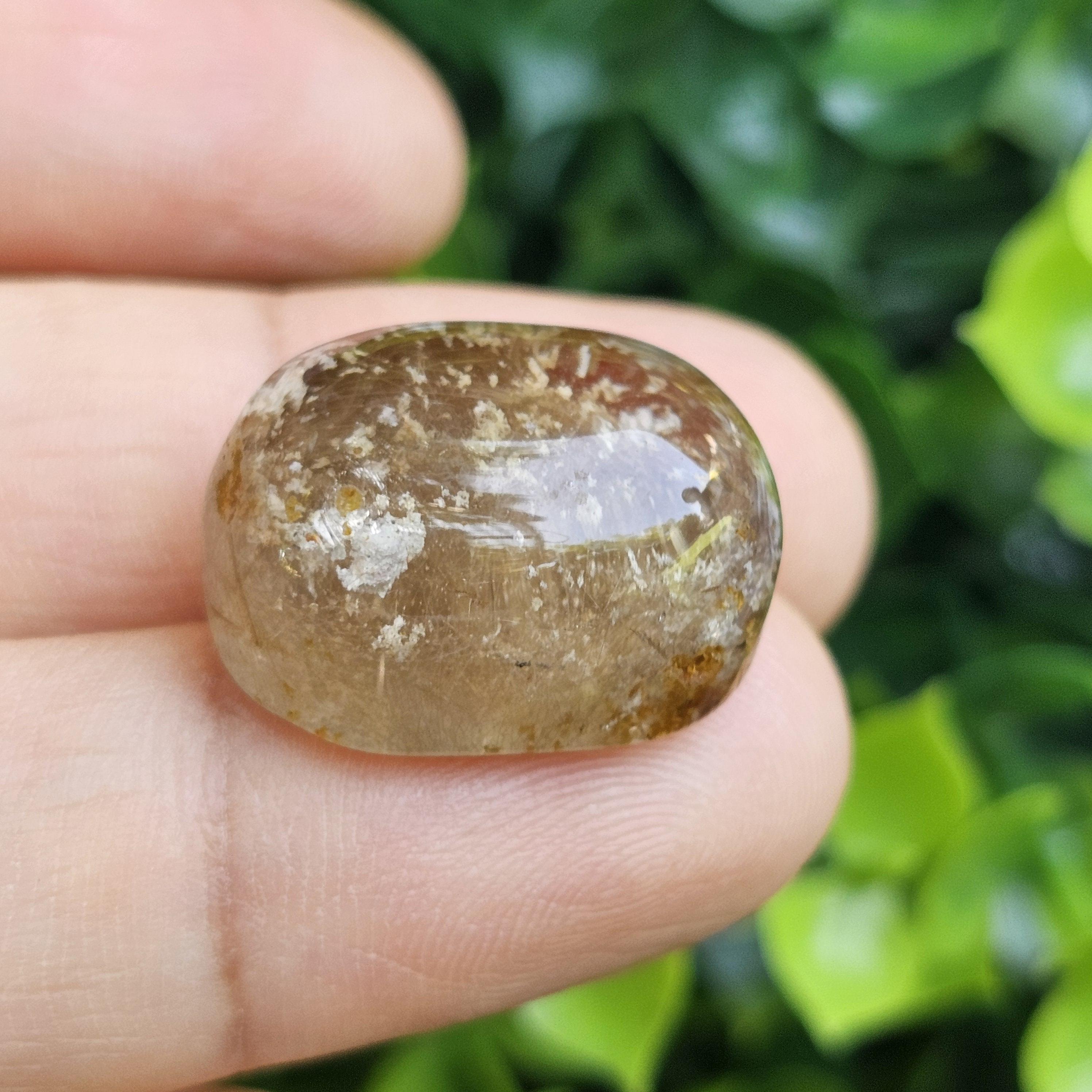 ไหมทอง ควอตซ์ Golden Rutilated Quartz 31.37 กะรัต Cts.พลอยแท้ อัญมณีมงคลประจําวันเกิด เครื่องประดับพลอย