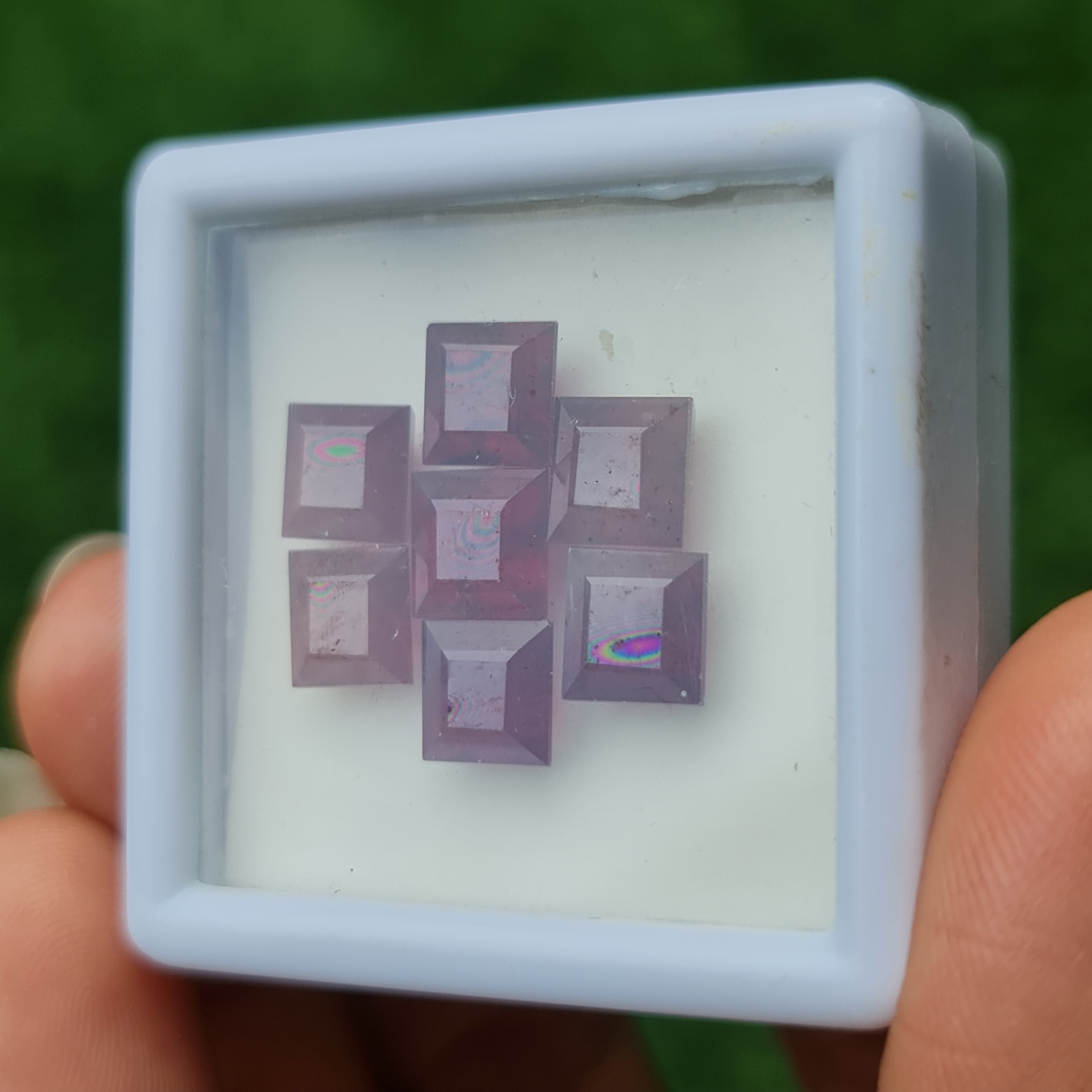 พลอย ทับทิม Ruby sapphire 7 เม็ด 18.7 กะรัต (Cts.) พลอยแท้ อัญมณีมงคลประจําวันเกิด เครื่องประดับพลอย