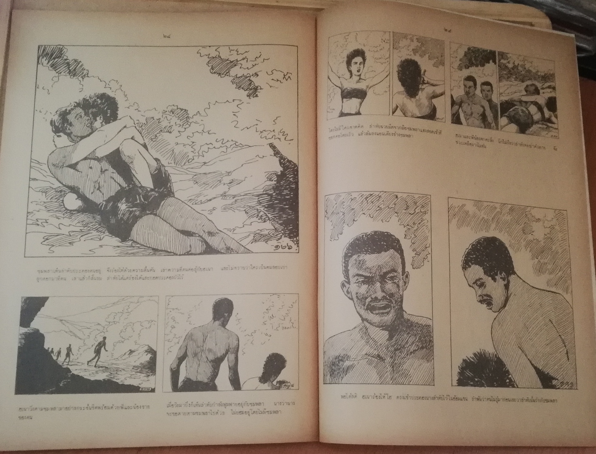 หนังสือภาพ เรื่อง เงาะป่า ลายเส้น ครู เหม เวชกร หนังสือมือ1เก่าเก็บ