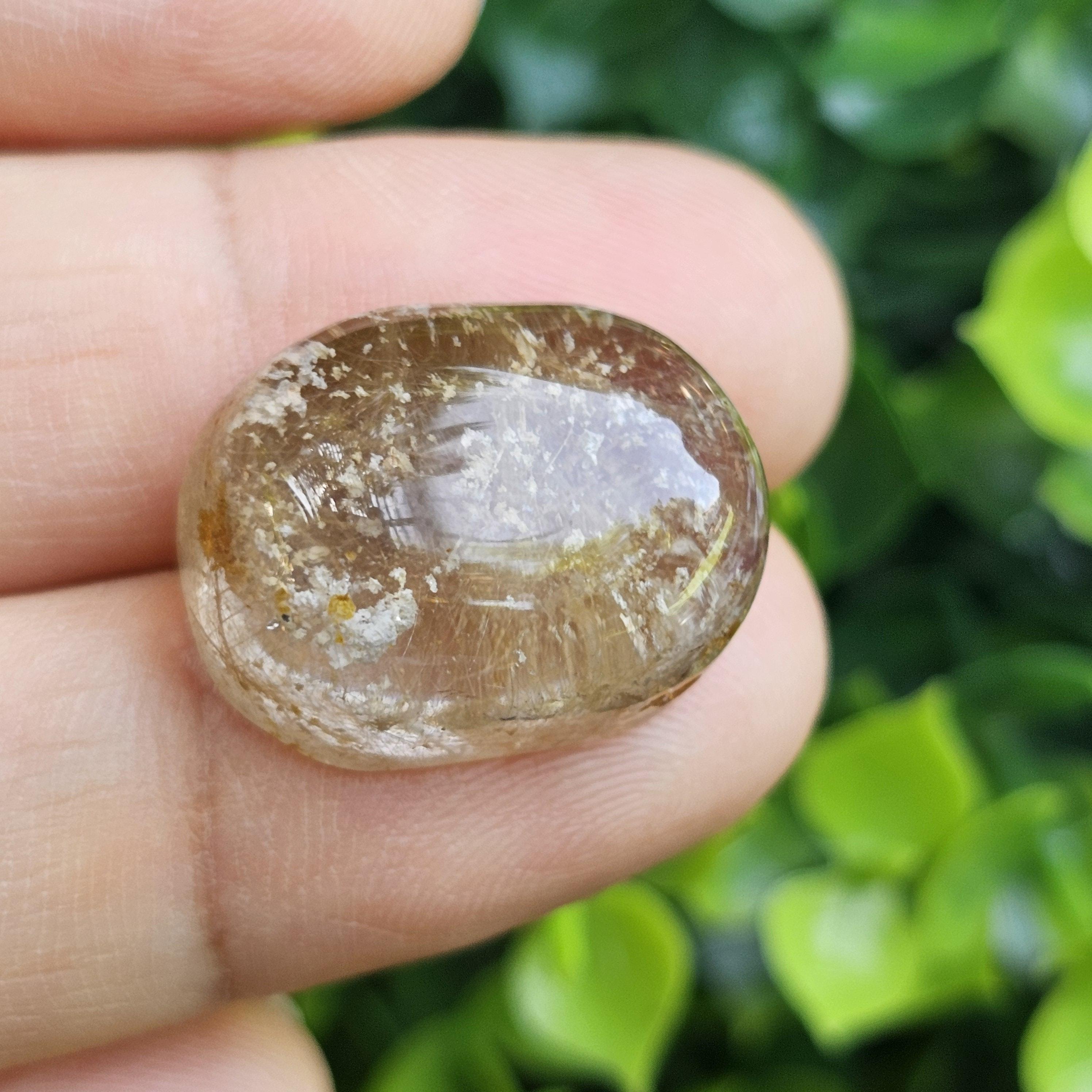 ไหมทอง ควอตซ์ Golden Rutilated Quartz 31.37 กะรัต Cts.พลอยแท้ อัญมณีมงคลประจําวันเกิด เครื่องประดับพลอย
