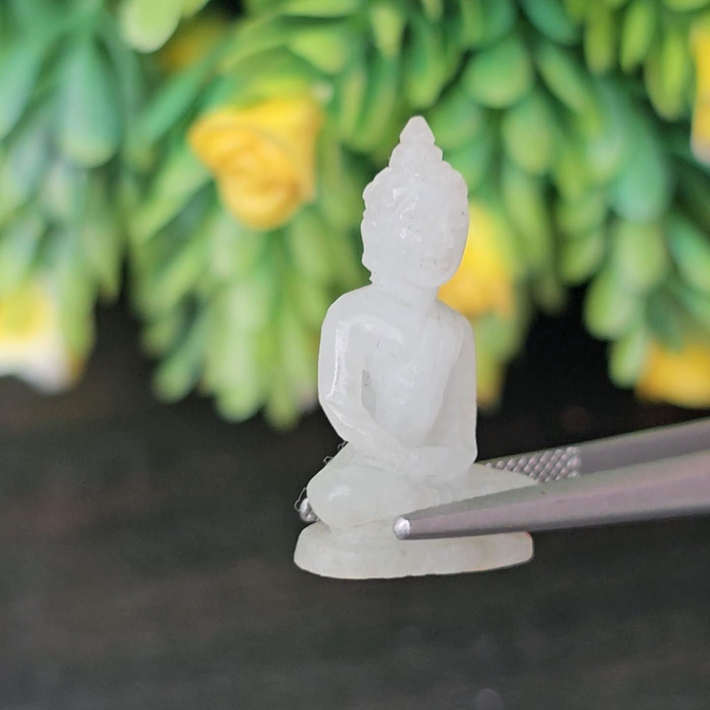 หยก แกะสลัก รูป พระ (Burmese jadeite) 14.57 กะรัต (cts.) หยก พม่า แท้