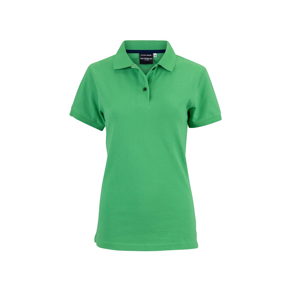 No Problem Noproblem ยอดขาย No.1 รับประกัน ไม่ย้วย ไม่ยืด ผ้านุ่ม เสื้อโปโล หญิง สีเขียวเพริโดต์