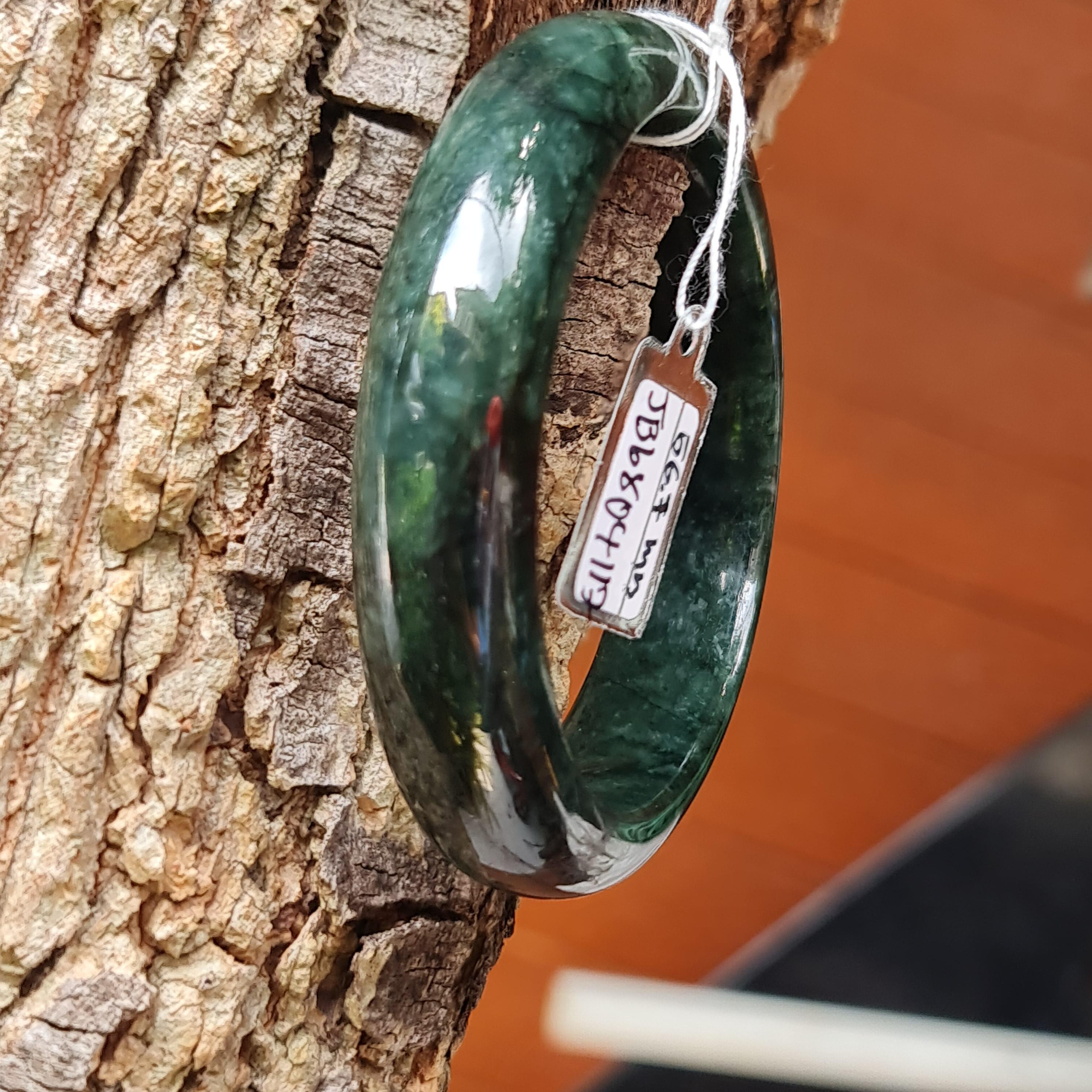 JB6804117 หยก พม่า แท้ Jade กำไลหยก 56.7 มม. (Jadeite bracelet) พม่า (Myanmar)