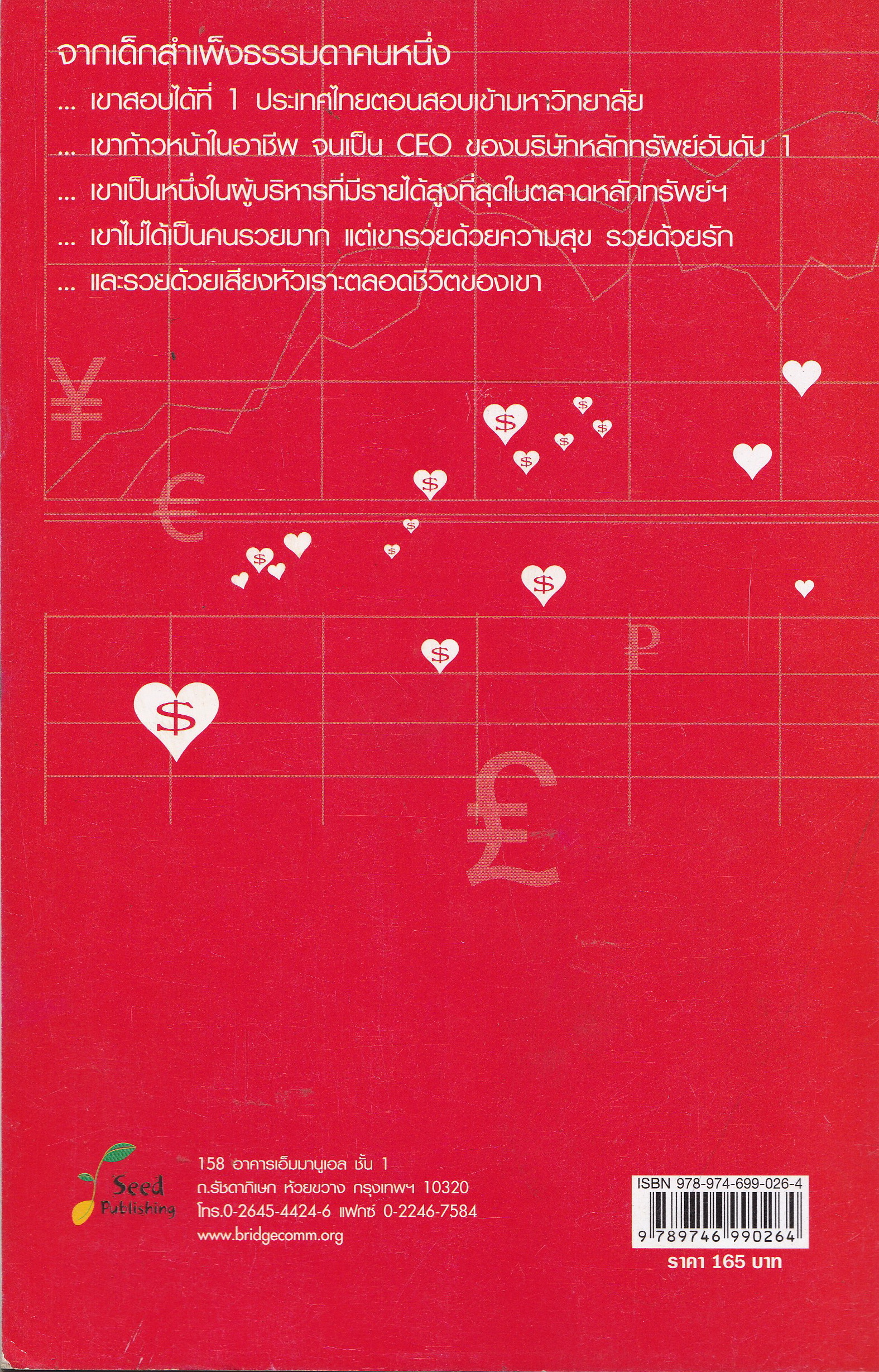 หนังสือแนวการบริหารธุรกิจด้วยการมองโลกในแง่ดี ”รวยด้วยรัก” จาก …ที่ 26 ของห้อง ..สู่ ..ที่ 1 ของประเทศ จาก ..โปรแกรมเมอร์ ..สู่ CEO โดย มนตรี ศรไพศาล พิมพ์ครั้งที่ 2 มีนาคม 2015 หนังสือมีตำหนิ รอยเปื้อนปกหน้า และรอยยับเล็กน้อยกลางแผ่นด้านใน ตามภาพ