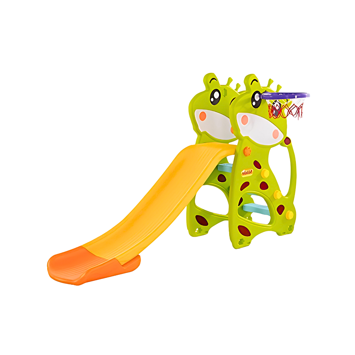 กระดานลื่น กระดานลื่นวัว (ห่วงบาสในตัว) Slide Cow Slide indoor Plastic children slide with basketball rack