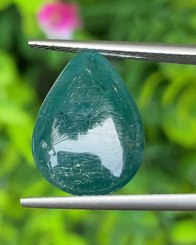 พลอย แกรนดิเดียร์ไรท์ Grandidierite 8.74 กะรัต (Cts.) พร้อมใบเซอร์ พลอยแท้ อัญมณีมงคลประจําวันเกิด เครื่องประดับพลอย