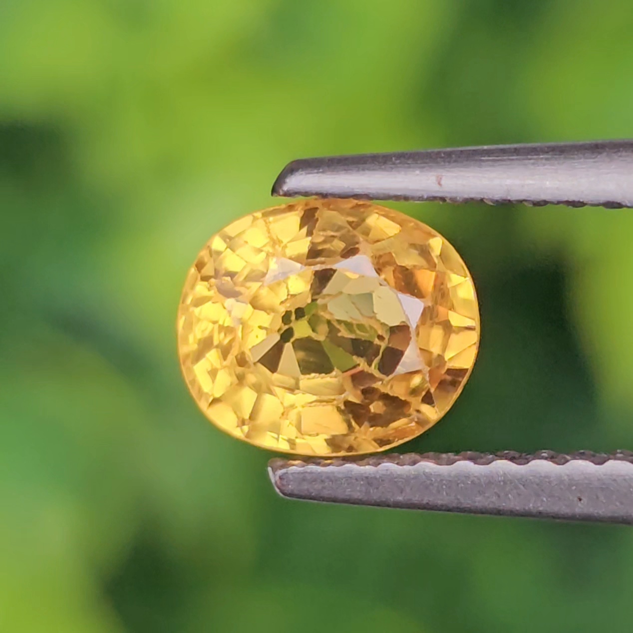 พลอย บุษราคัม yellow sapphire 1.33 กะรัต (Cts.) พลอยแท้ อัญมณีมงคลประจําวันเกิด เครื่องประดับพลอย