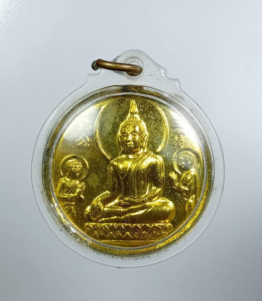A7623 เหรียญหลวงพ่อโต วัดพนัญเชิง จ.อยุธยา หลังเทพเจ้าประจำปีจอ