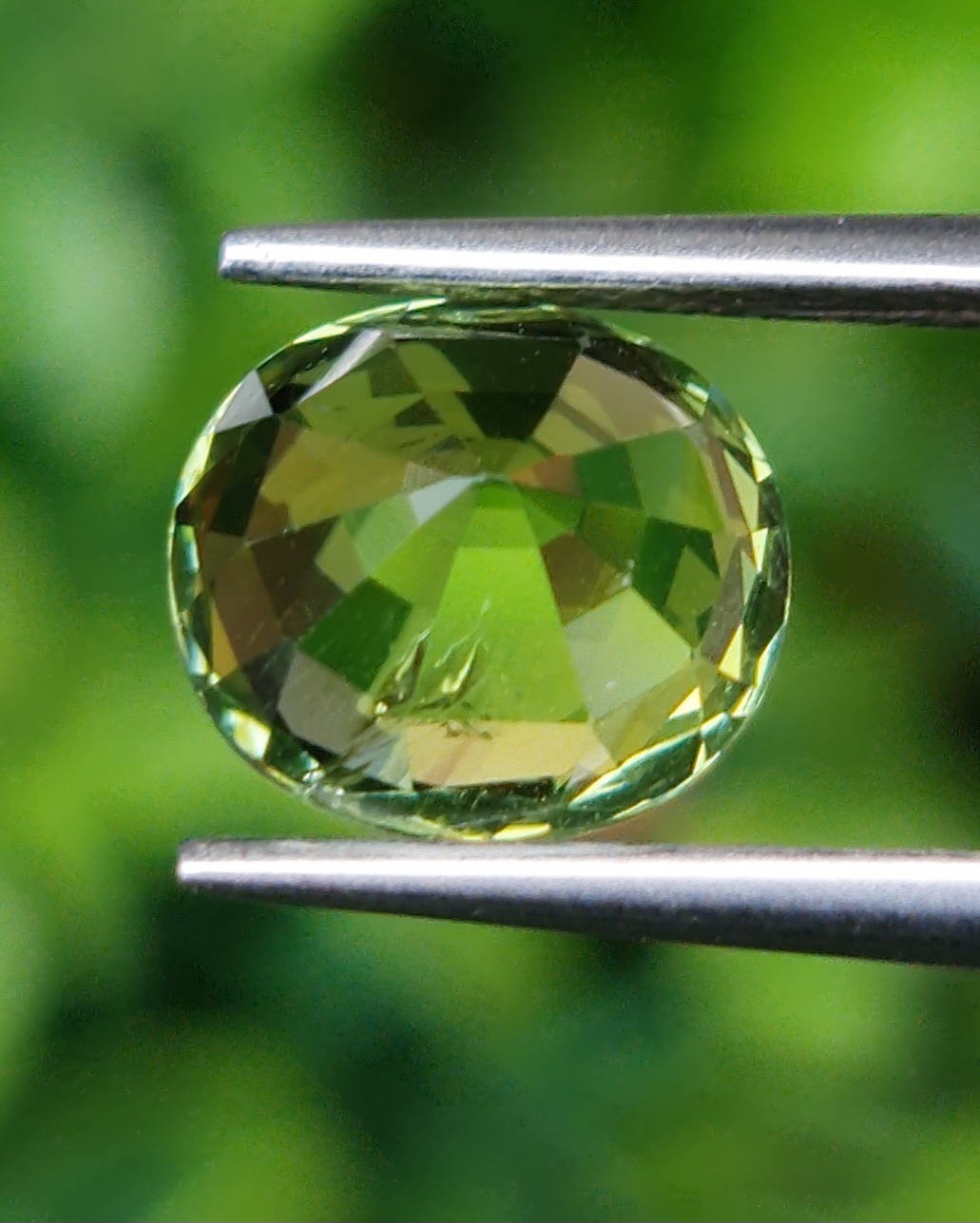 พลอย กรีน ทัวร์มารีน (Green Tourmaline) 2.68 กะรัต (Cts.) อัญมณีมงคลประจําวันเกิด เครื่องประดับพลอย