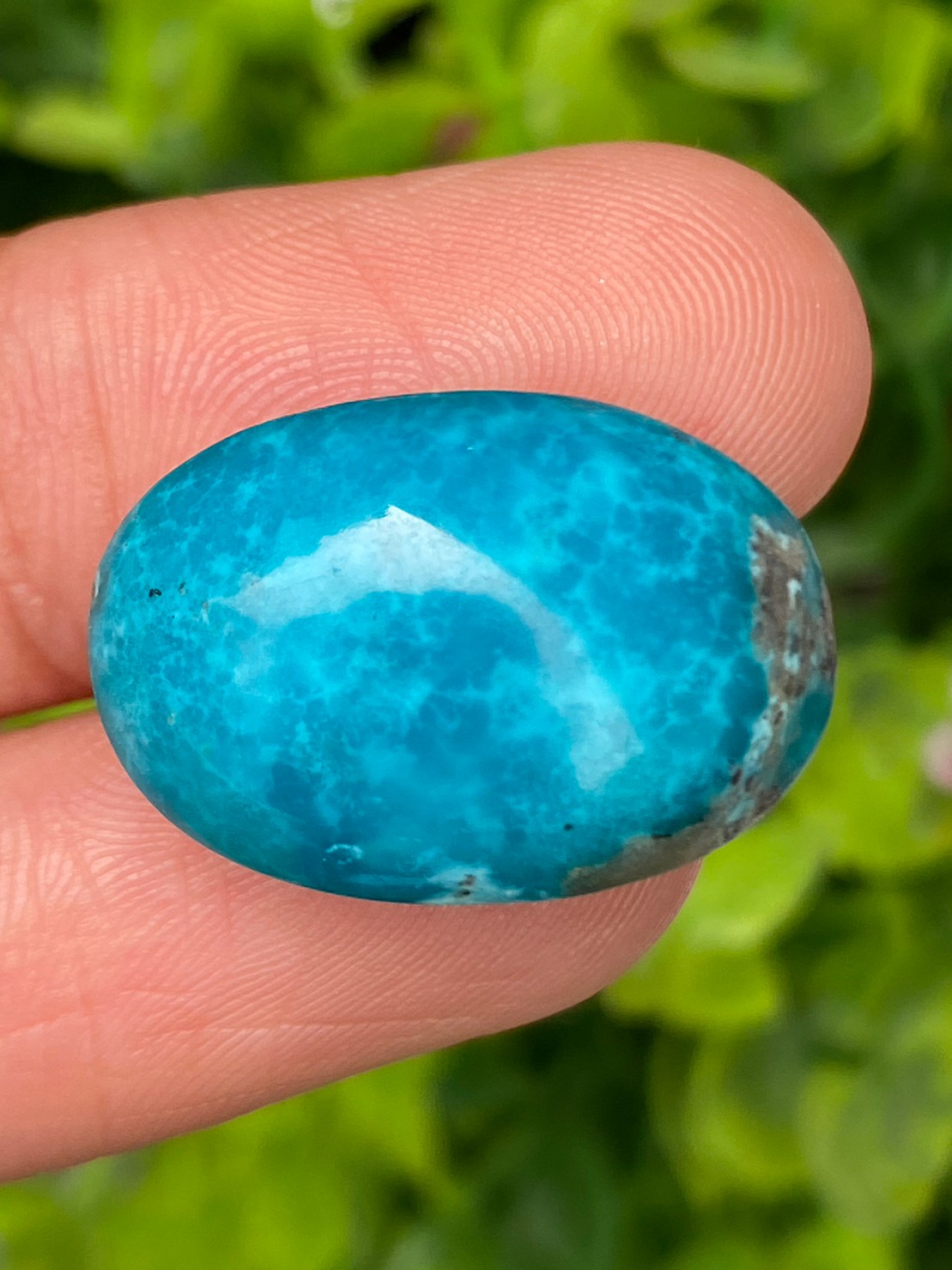 พลอย เทอควอยซ์ (Turquoise) 22.0 กะรัต Cts. พลอยแท้ อัญมณีมงคลประจําวันเกิด เครื่องประดับพลอย