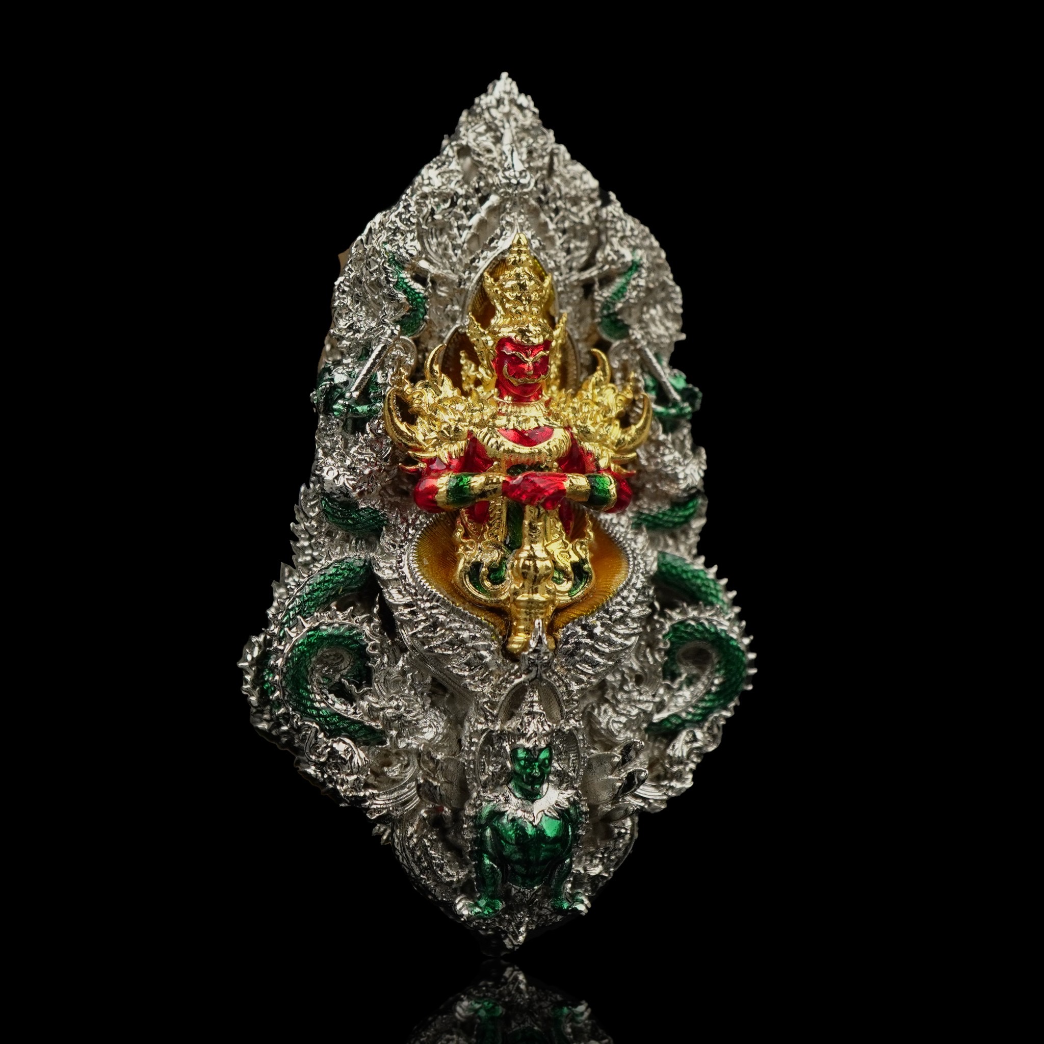 ท้าวเวสสุวรรณเหรียญจำปี รุ่น เหนือสยาม รายการพิเศษเฉพาะศูนย์จอง เนื้อบรอนซ์ชุบเงินลงยา ราคา 2,599 บาท