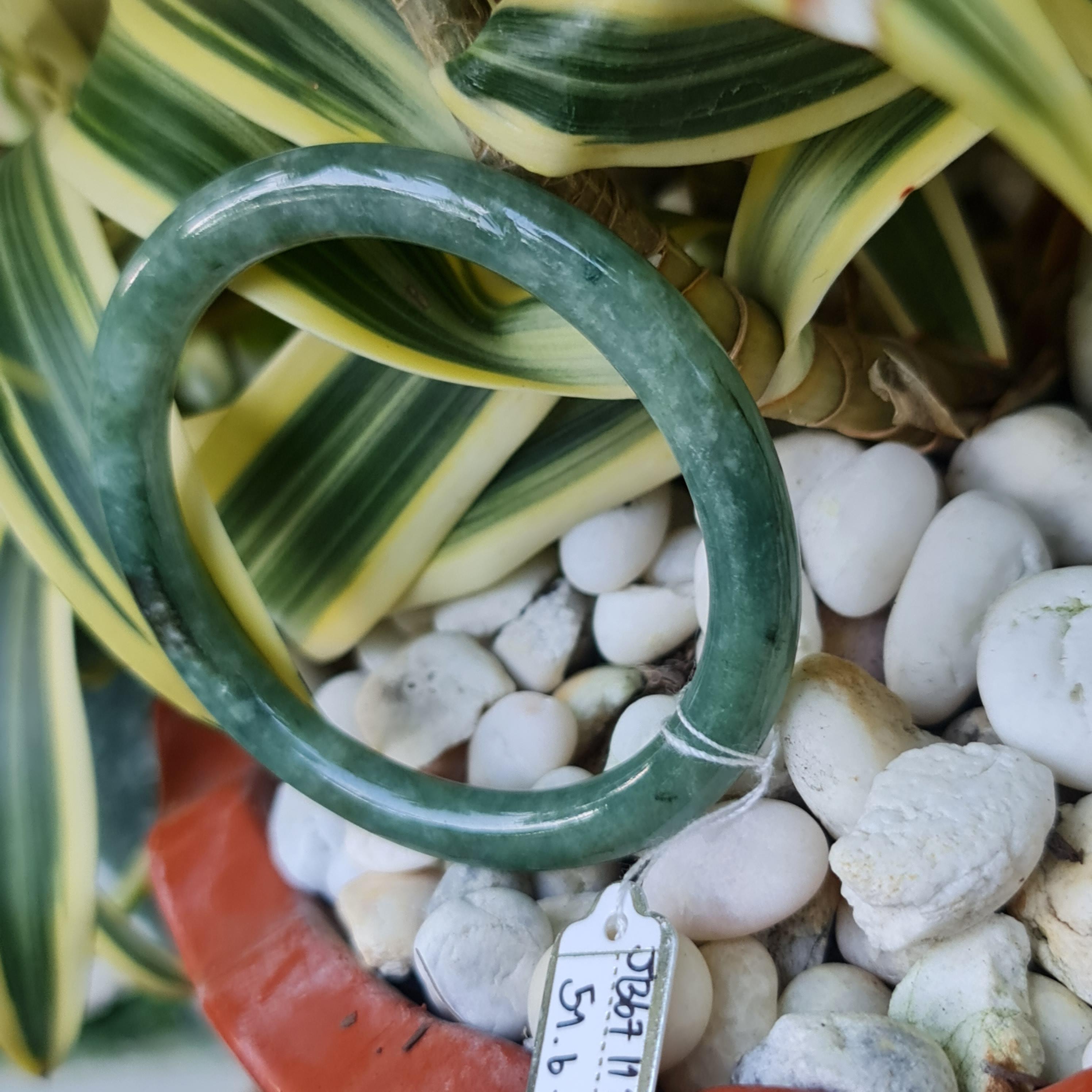 JB6711143 หยก พม่า แท้ Jade กำไลหยก 51.6 มม. (Jadeite bracelet) พม่า (Myanmar)