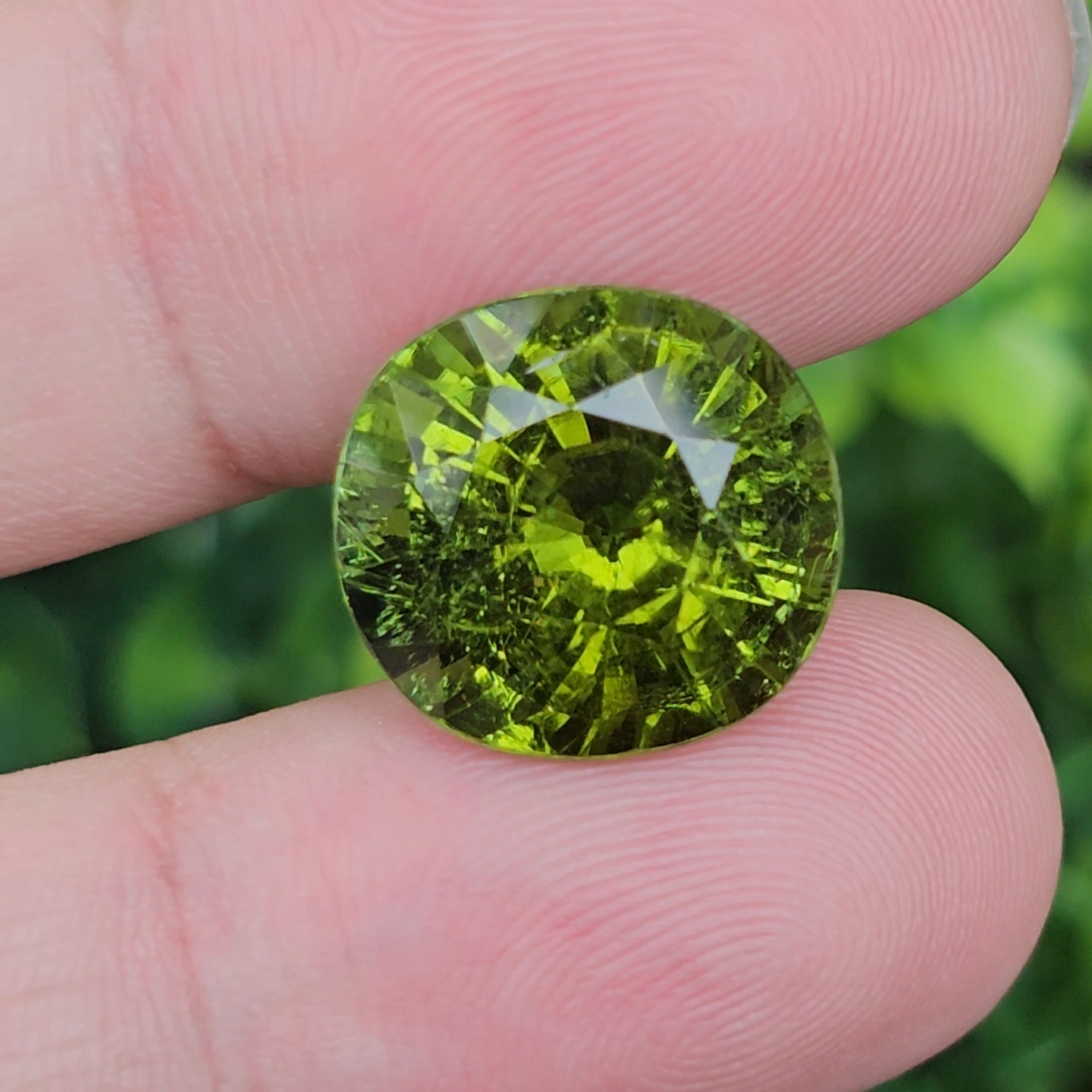 พลอย ทัวร์มาลีน Tourmaline 13.77 กะรัต (Cts.) พลอยแท้อัญมณีมงคล ประจําวันเกิด เครื่องประดับพลอย