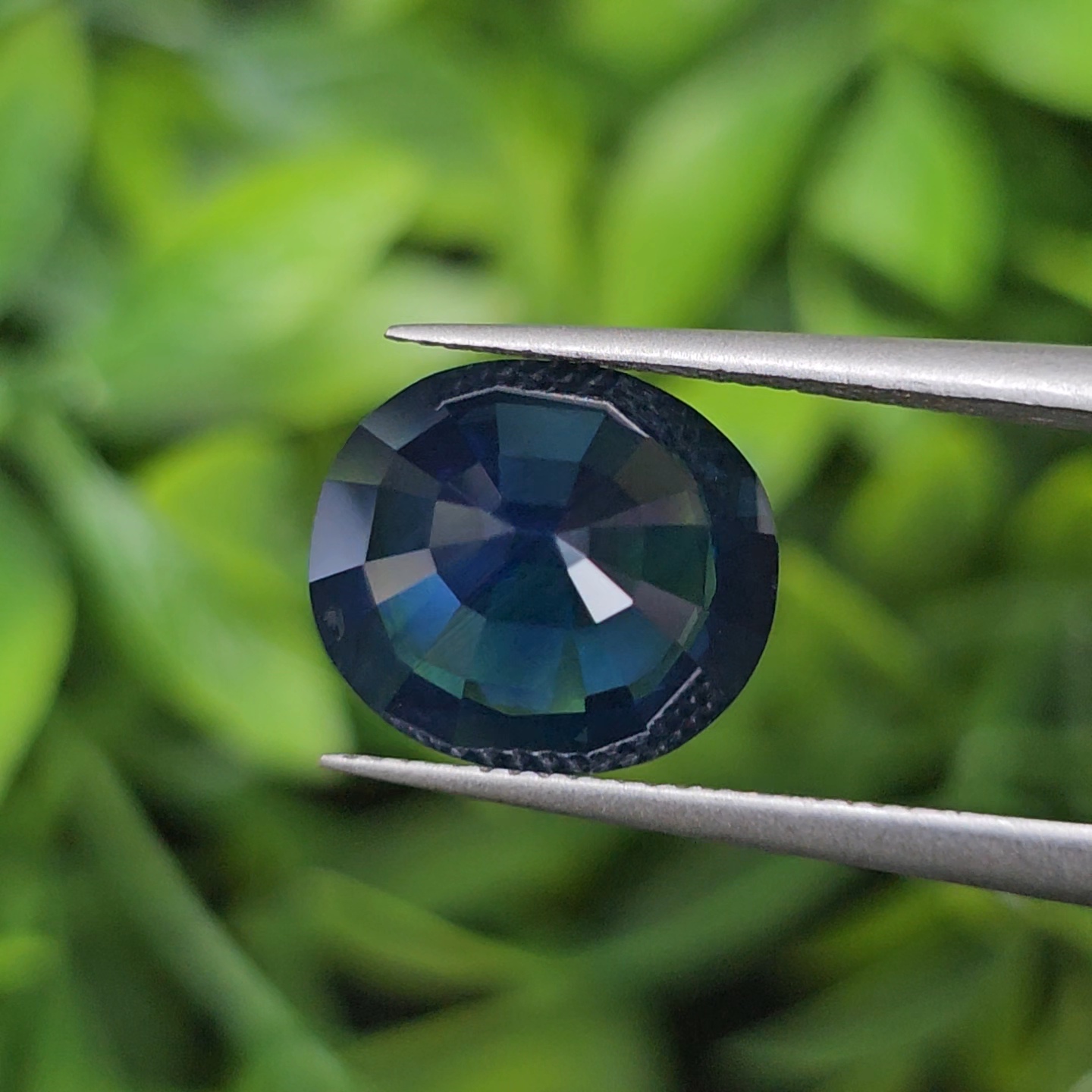 พลอย ไพลิน Blue sapphire 4.54 กะรัต (Cts.) พลอยแท้ อัญมณีมงคลประจําวันเกิด เครื่องประดับพลอย