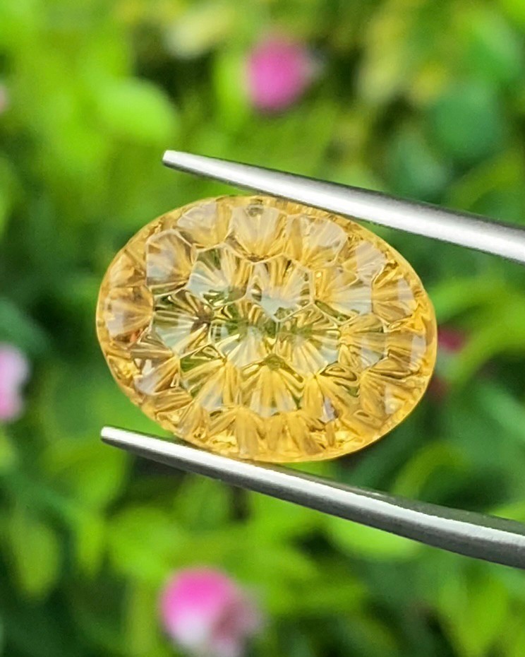 พลอย ซิทริน Citrine 8.94 กะรัต (Cts.) พลอยแท้ อัญมณีมงคลประจําวันเกิด เครื่องประดับพลอย