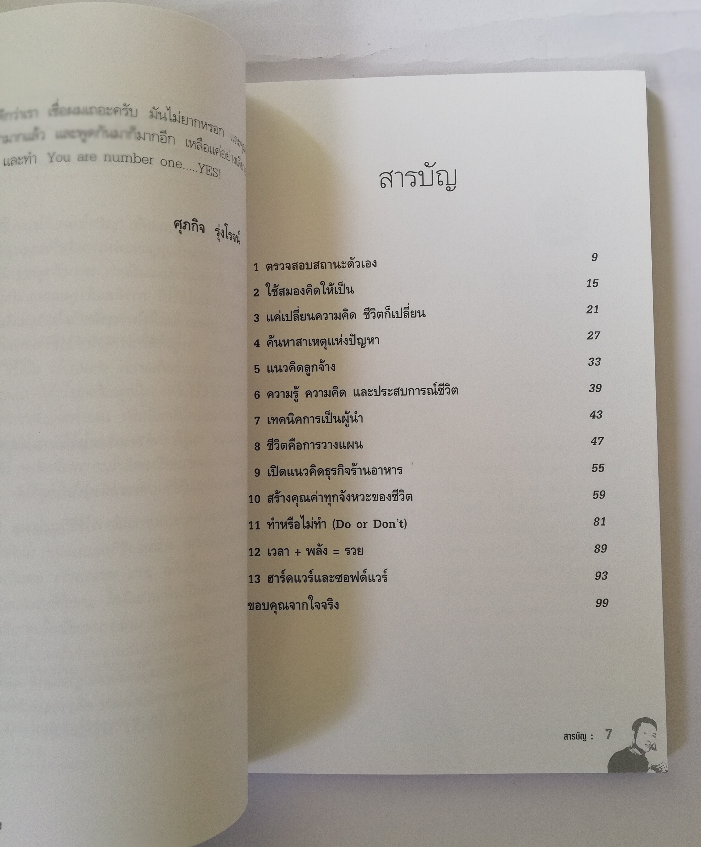 หนังสือฝึกตนเอง **ปกมีตำหนิ ตามภาพ "คิด พูด ทำ รวย" The Power of Change โดย ศุภกิจ รุ่งโรจน์