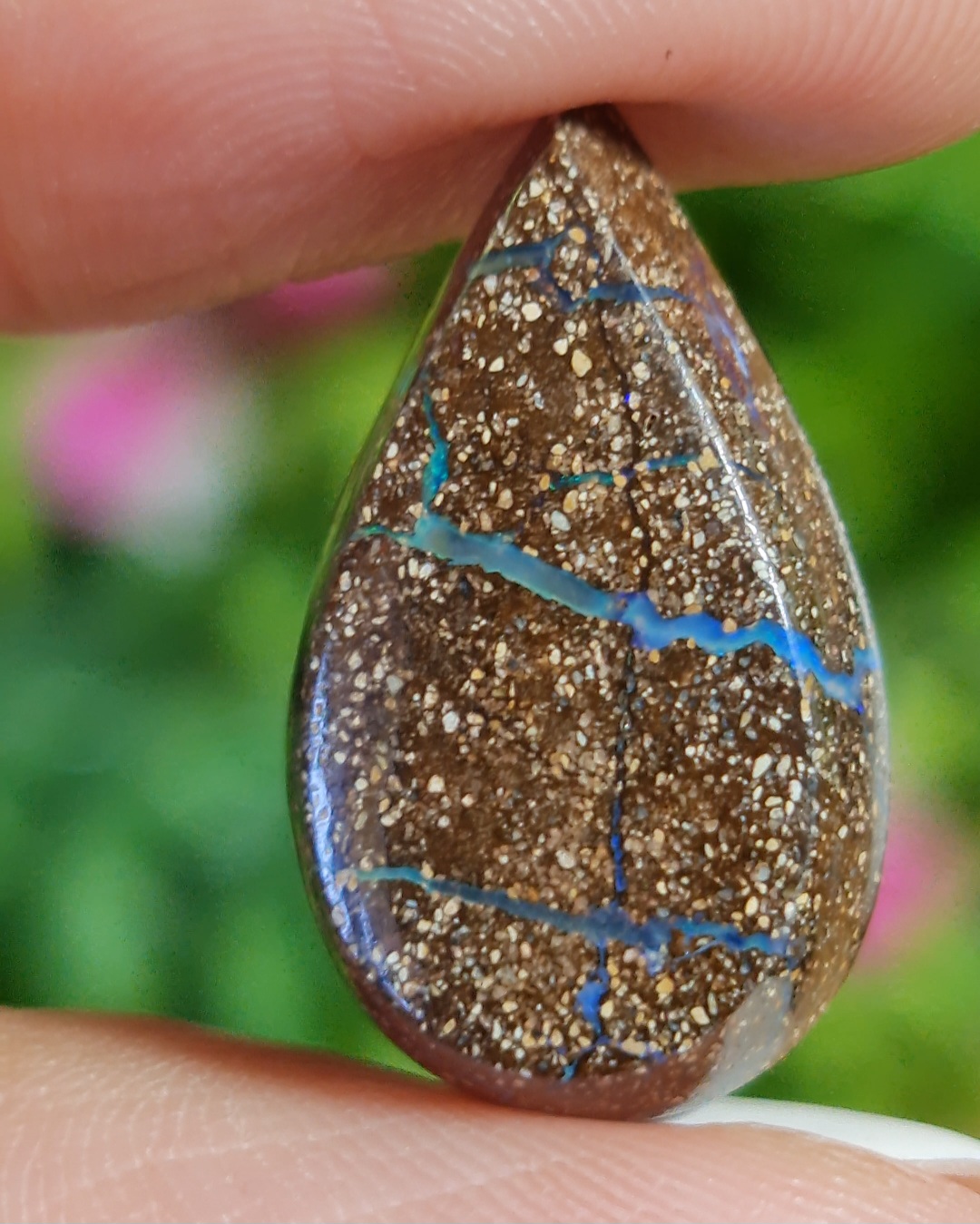 พลอย โบลเดอร์ โอปอล ออสเตรเลีย Australian Boulder Opal 10.30 กะรัต (Cts.) พลอยแท้ อัญมณีมงคลประจําวันเกิด เครื่องประดับพลอย