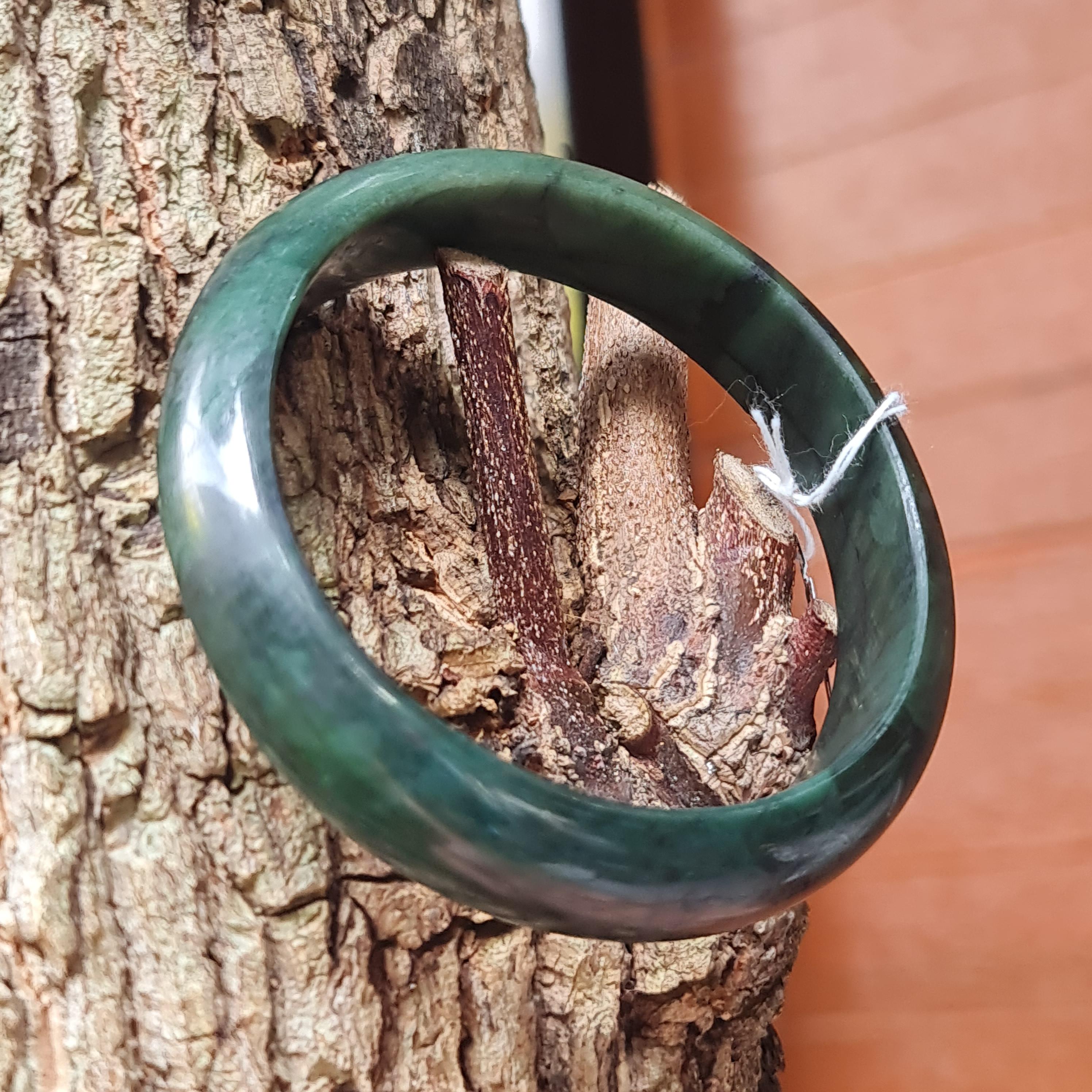 JB6804064 หยก พม่า แท้ Jade กำไลหยก 57.7 มม. (Jadeite bracelet) พม่า (Myanmar)