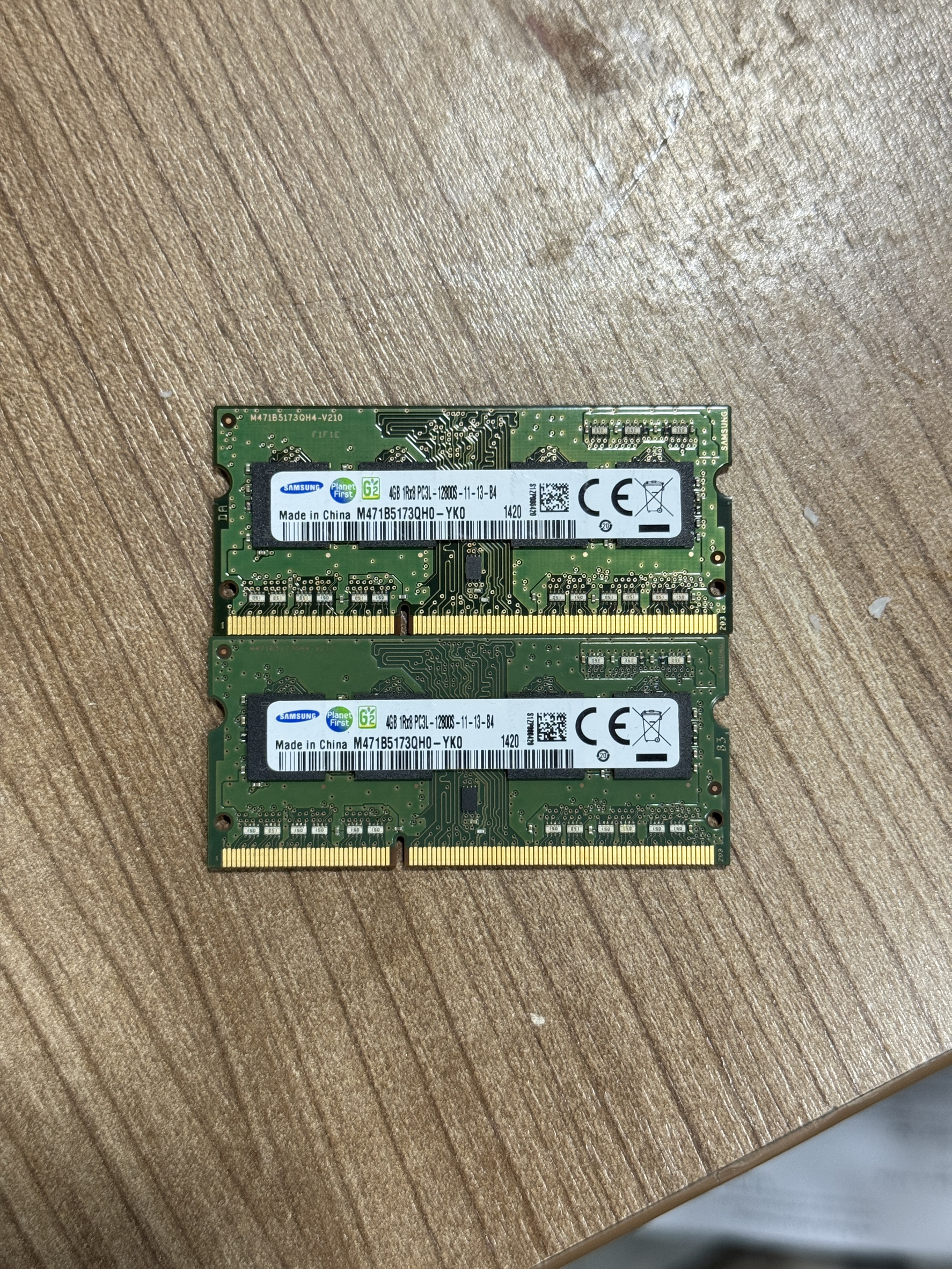 Ram Notebook Samsung 4GB 1Rx8 PC3L-12800S จำนวน 2 ตัว