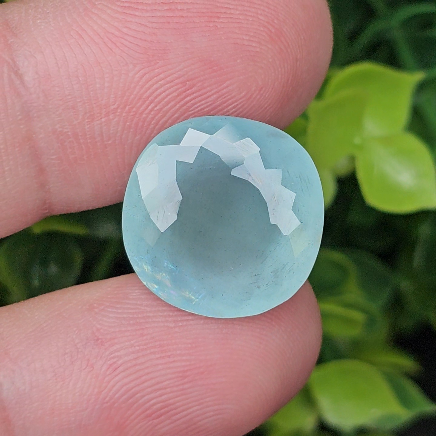 พลอย อความารีน Aquamarine 16.00 กะรัต (Cts.) พลอยแท้ อัญมณีมงคลประจําวันเกิด เครื่องประดับพลอย