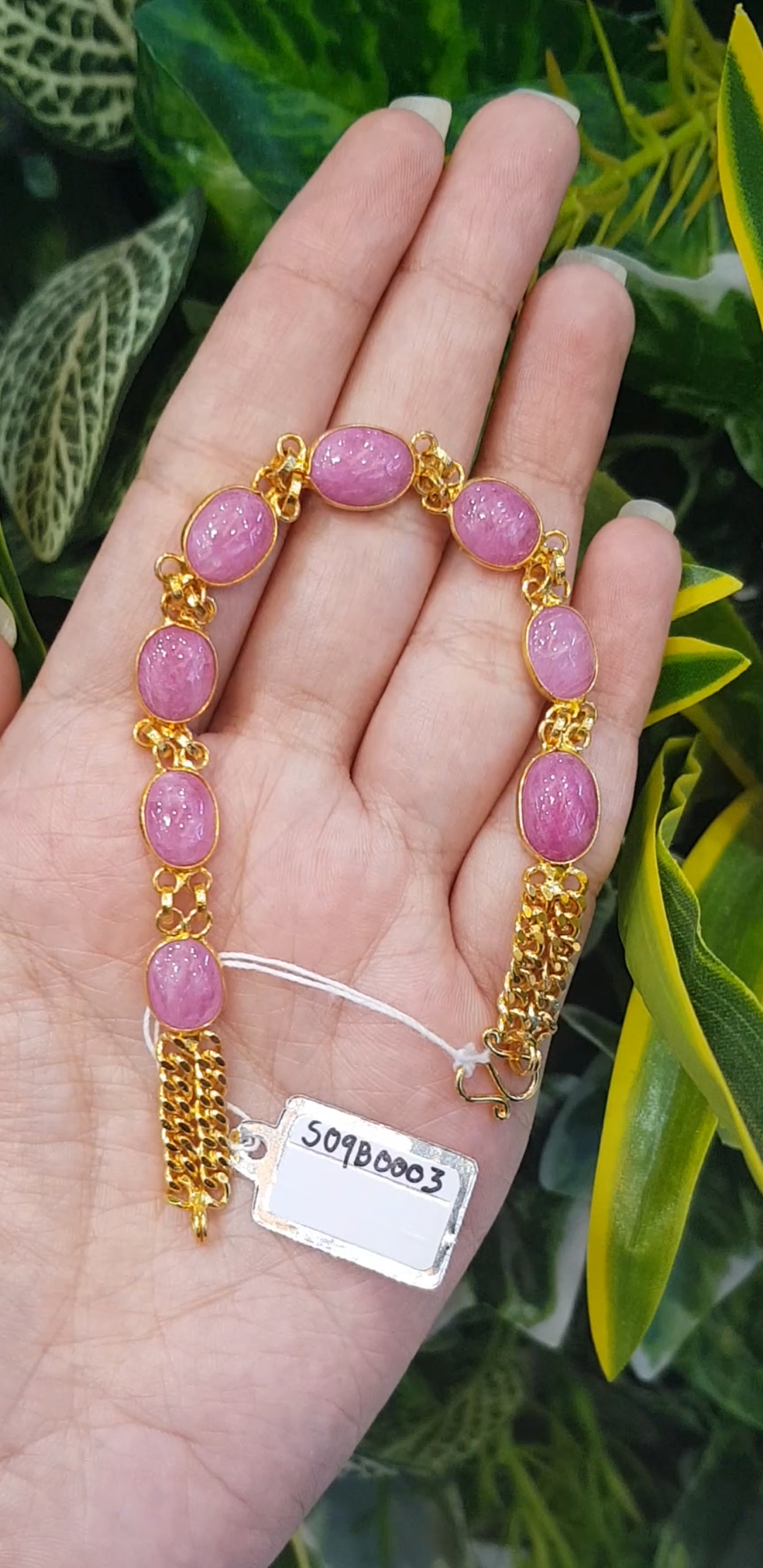 กำไลพลอยแท้ ทับทิม พม่า Burma Ruby Silver Bracelet พลอยแท้ อัญมณีมงคลประจําวันเกิด เครื่องประดับพลอย
