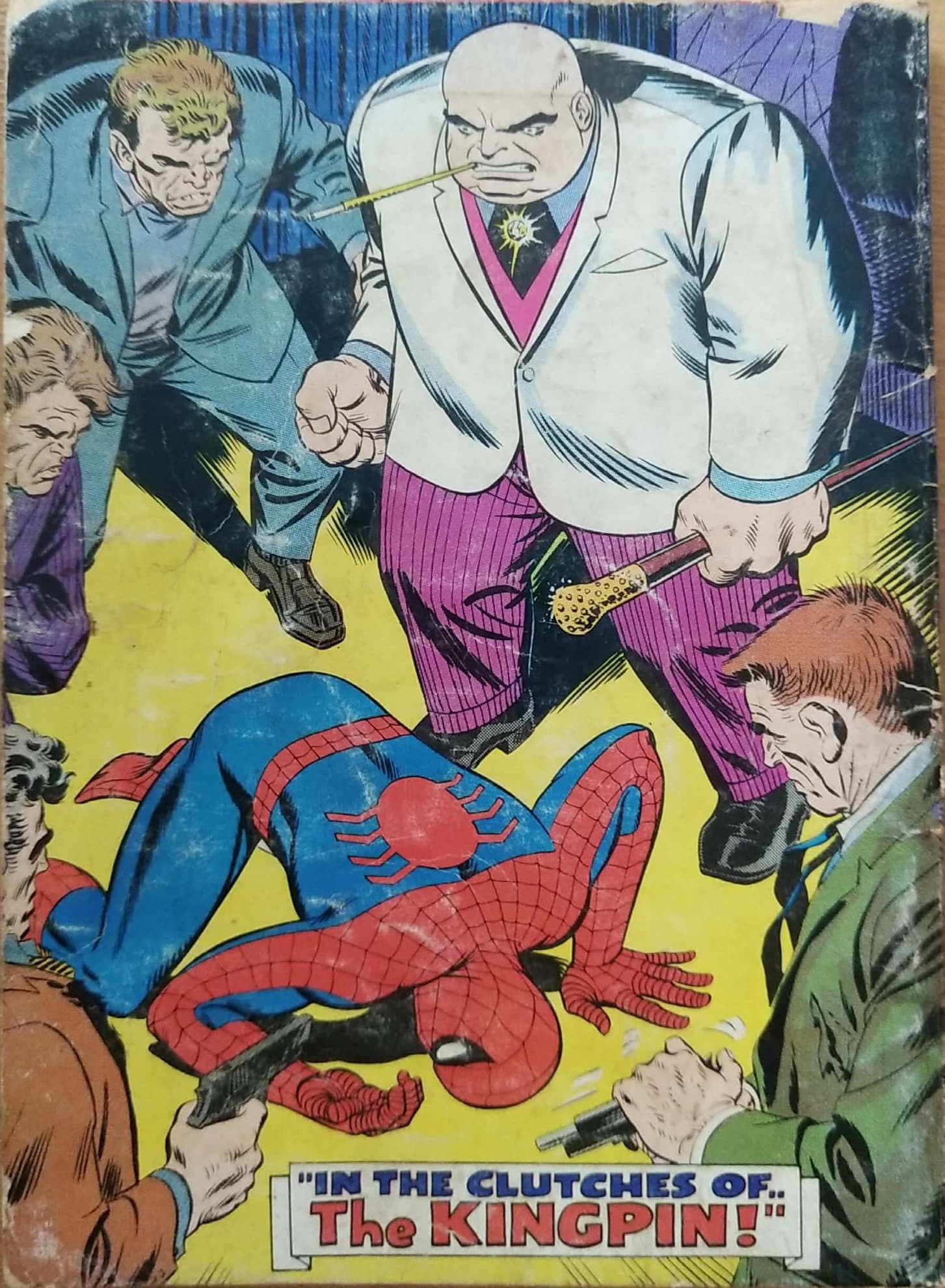 หนังสือการ์ตูนเก่า มีตำหนิ ตามภาพ สไปเดอร์แมน Spider-Man ,ฉบับภาษาอังกฤษ ตอน In the Clutches of the Kingpin!!