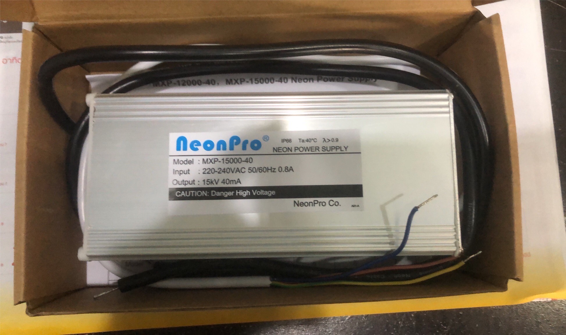 หม้อแปลงไฟนีออนไลท์/นีออนดัด 15kv สำหรับใช้กับหลอดไฟนีออนดัด