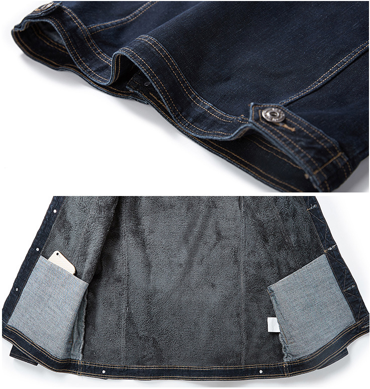 BiG Size เสื้อแจ็กเก็ตยีนส์ซับขนหนากันหนาว (10315MM)