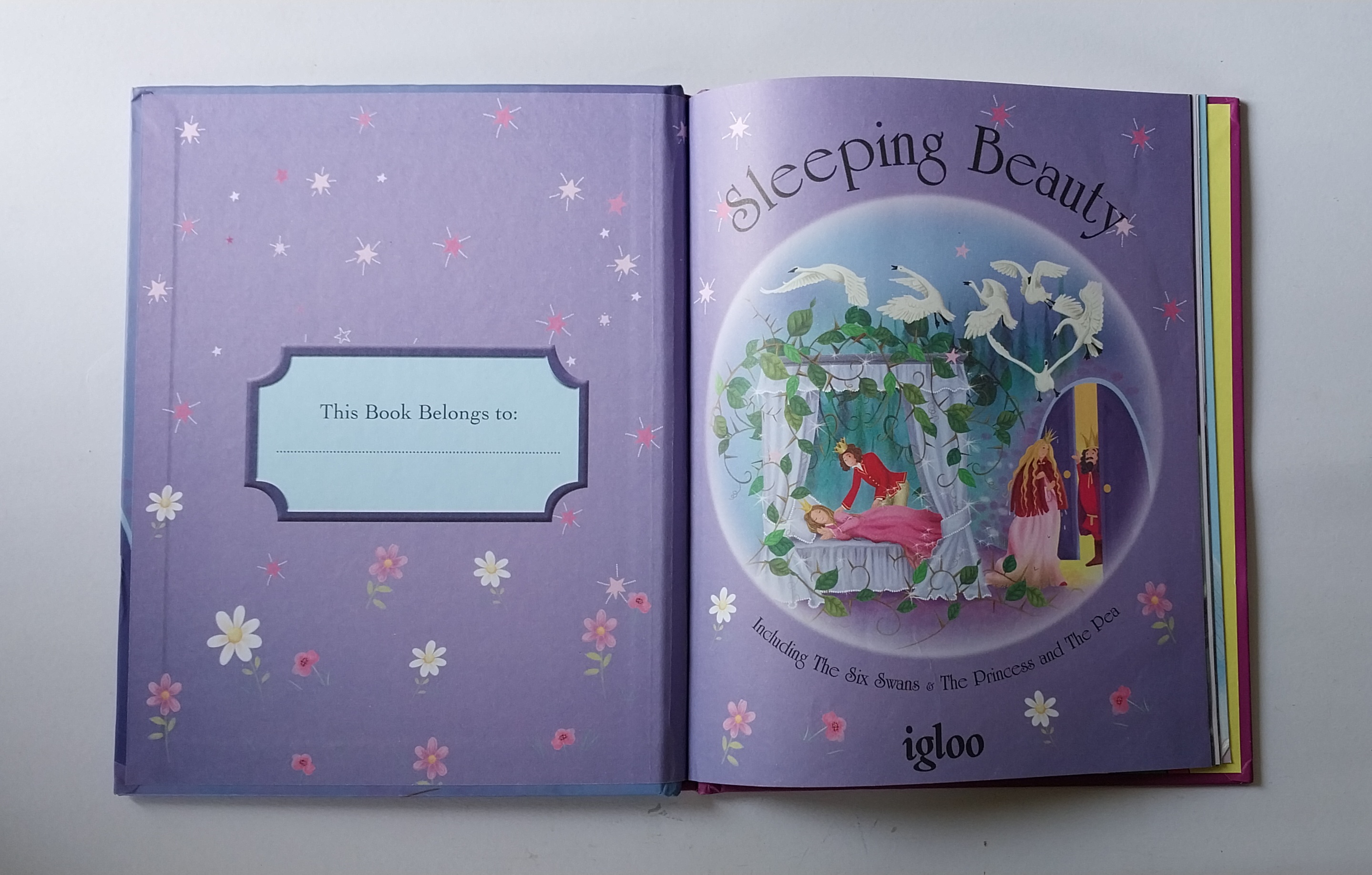 มีหลายภาพ, เจ้าหญิงนิทรา,หนังสือนิทานปกแข็งภาษาอังกฤษ ขนาด 21 ซม. ,3 in 1 Fairy Tale Treasures,Sleeping Beauty and other fairytales