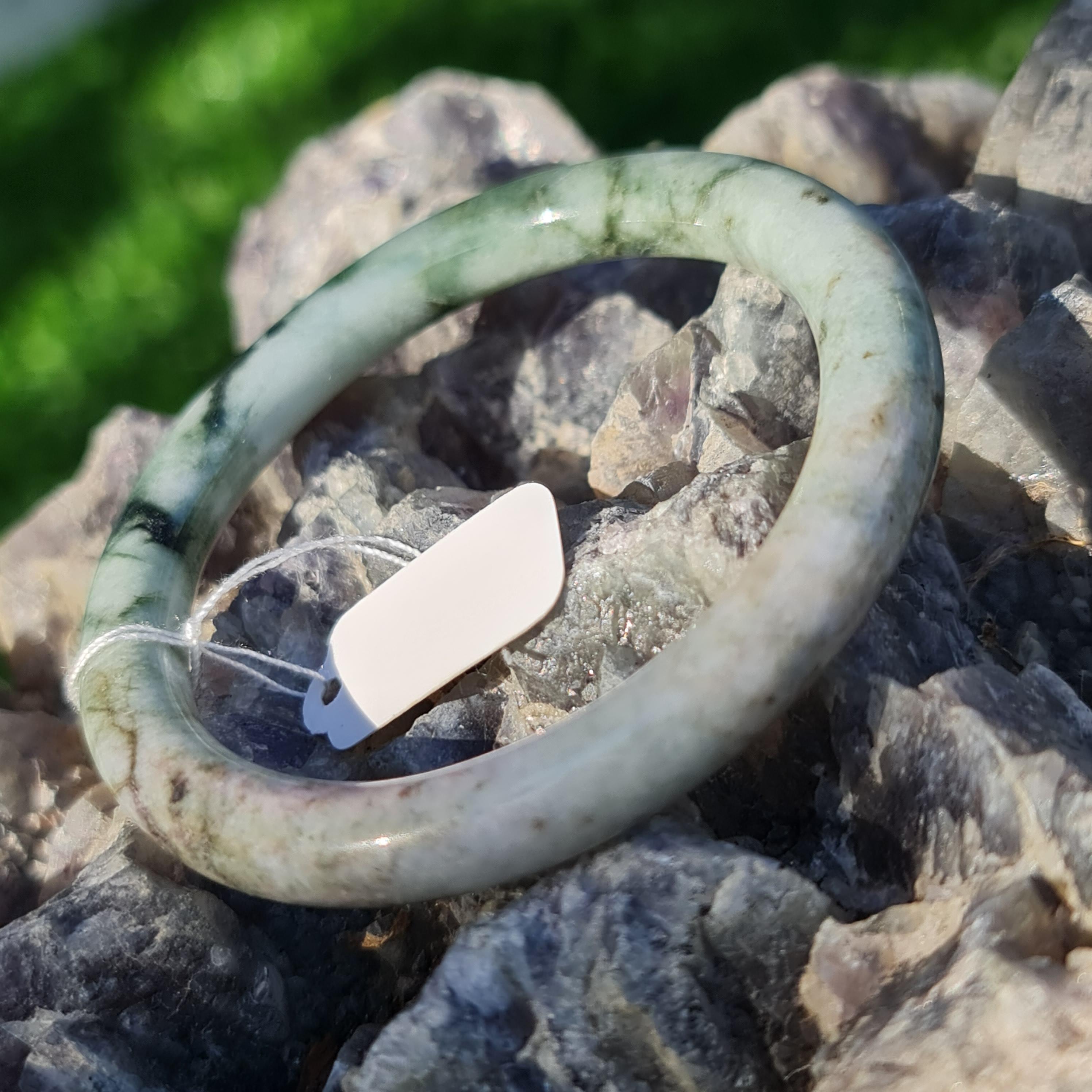 JB6711053 หยก พม่า แท้ Jade กำไลหยก (Jadeite bracelet) พม่า (Myanmar) 50.8 มม.