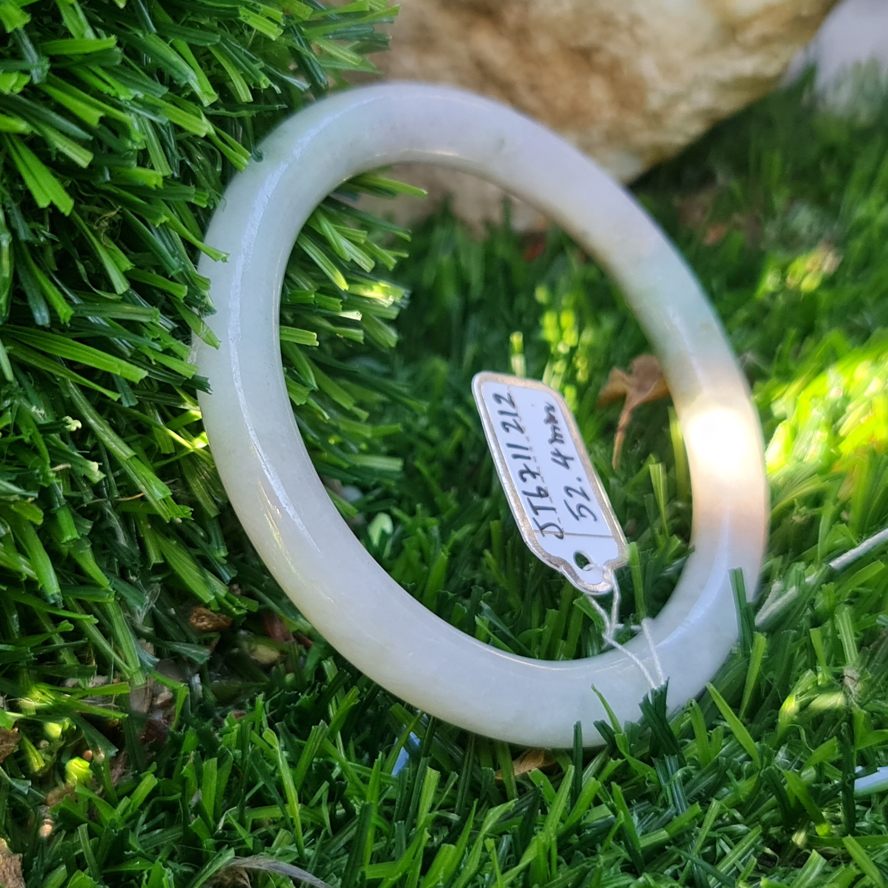 JT6711212 หยก พม่า แท้ Jade กำไลหยก 52.4 มม. (Jadeite bracelet) พม่า (Myanmar)