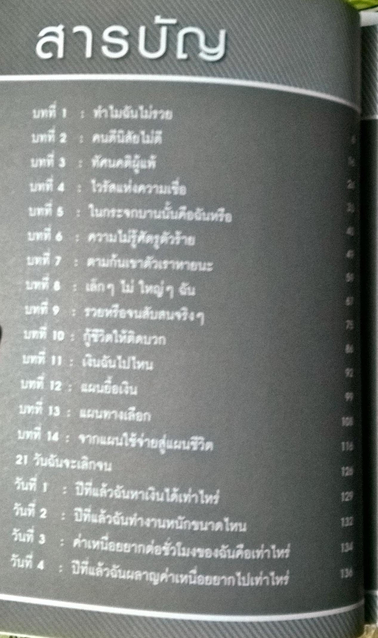 หนังสือการเงินส่วนบุคคล "ทำไมฉันไม่รวย-เขาเก็บเงินกันอย่างไรได้เป็นล้าน" คำถามแทงใจเมื่อทำอย่างไรก็ไม่รวยเสียที เจาะนิสัยไม่ดีที่ทำให้คนดีไปไม่ถึงไหน แล้วตั้งต้นนับหนึ่งใหม่สู่การปฎิรูปทางการเงิน โดย อมิตา อริยอัชฌา พิมพ์ครั้งที่ 3 มีนาคม 2552 .