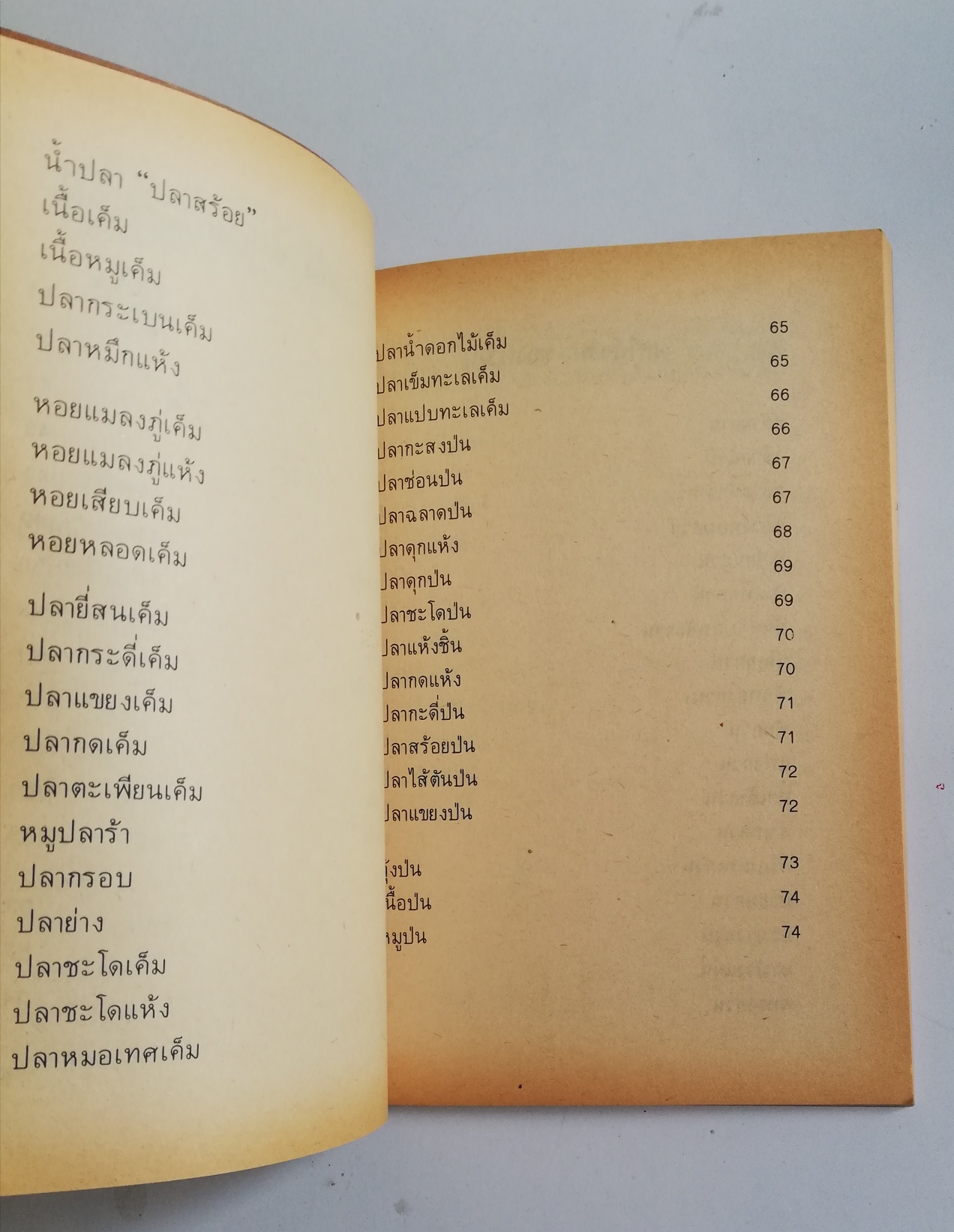 หนังสือเก่า และกระดาษออกเหลือง ,ตำราอาหารดอง และ วิธีถนอมอาหาร โดย หลานแม่ครัวหัวป่าก์ (มจ. หญิง จันทร์เจริญ รัชนี)