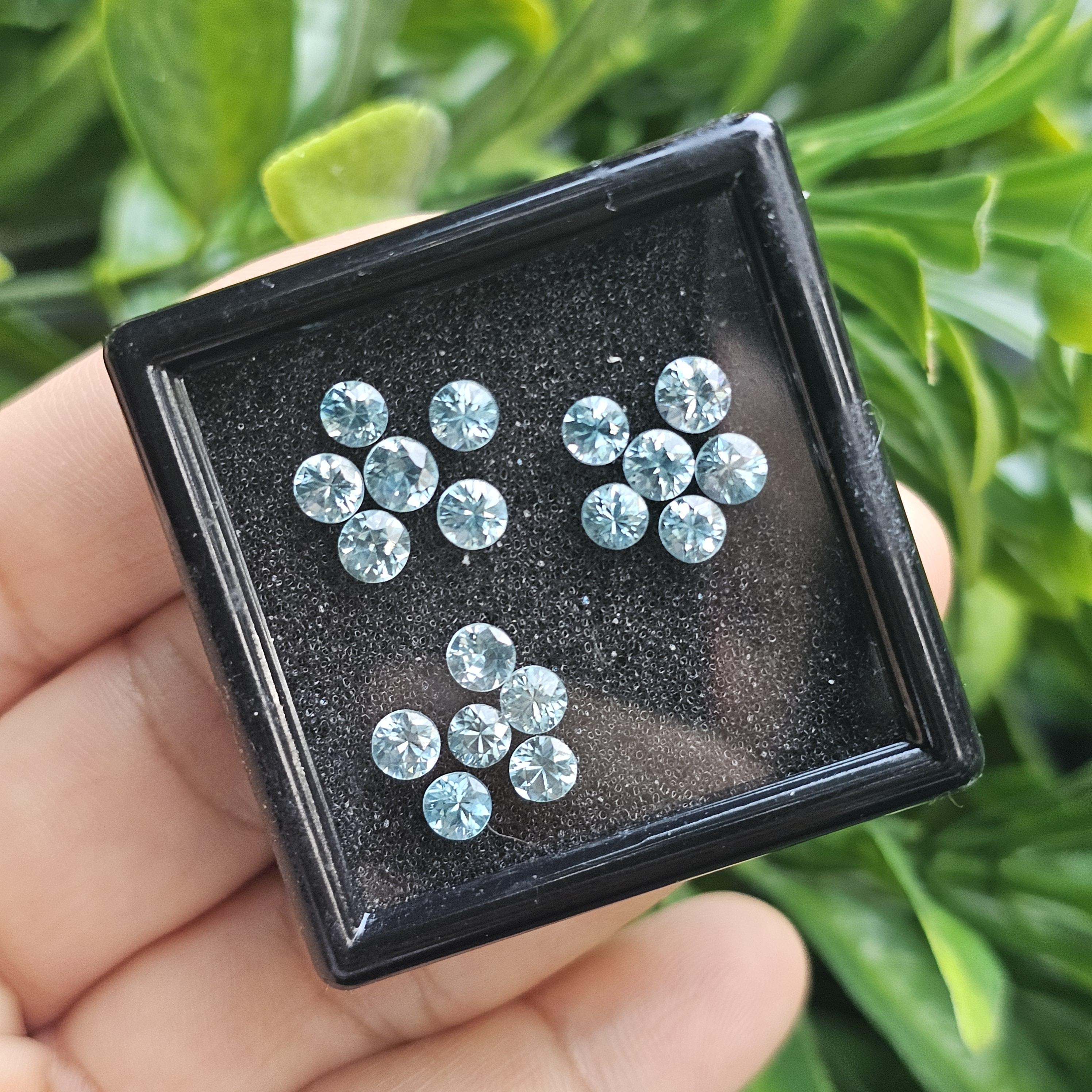 พลอย เพทาย Natural Zircon 7.18 กะรัต (Cts.) 9 เม็ด (18Pcs.) พลอยแท้อัญมณีมงคล ประจําวันเกิด เครื่องประดับพลอย