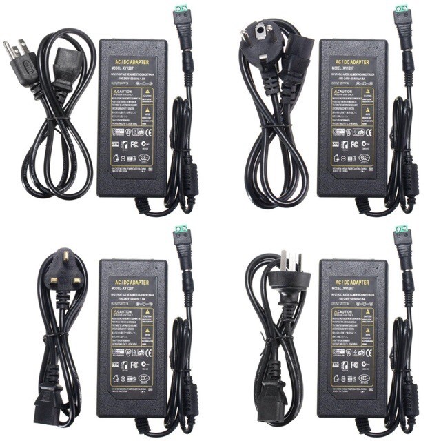 AC110-240V ถึง D Dee Cs 12V 5A หม้อแปลงอะแดปเตอร์แปลงไฟ 60W สำหรับ LED Strip Light - UK Plug