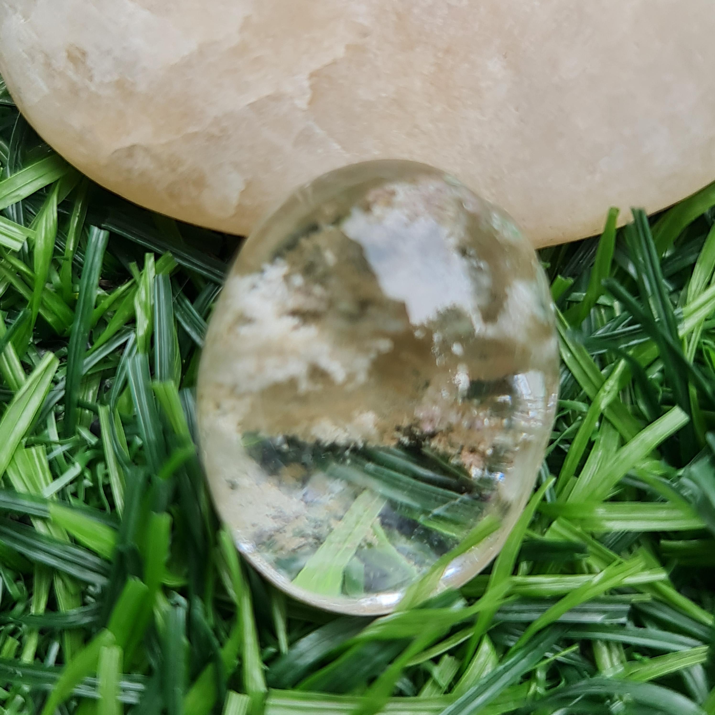 โป่งข่าม ควอตซ์ Rutilated Quartz 31.22 กะรัต Cts. พลอยแท้ อัญมณีมงคลประจําวันเกิด เครื่องประดับพลอย