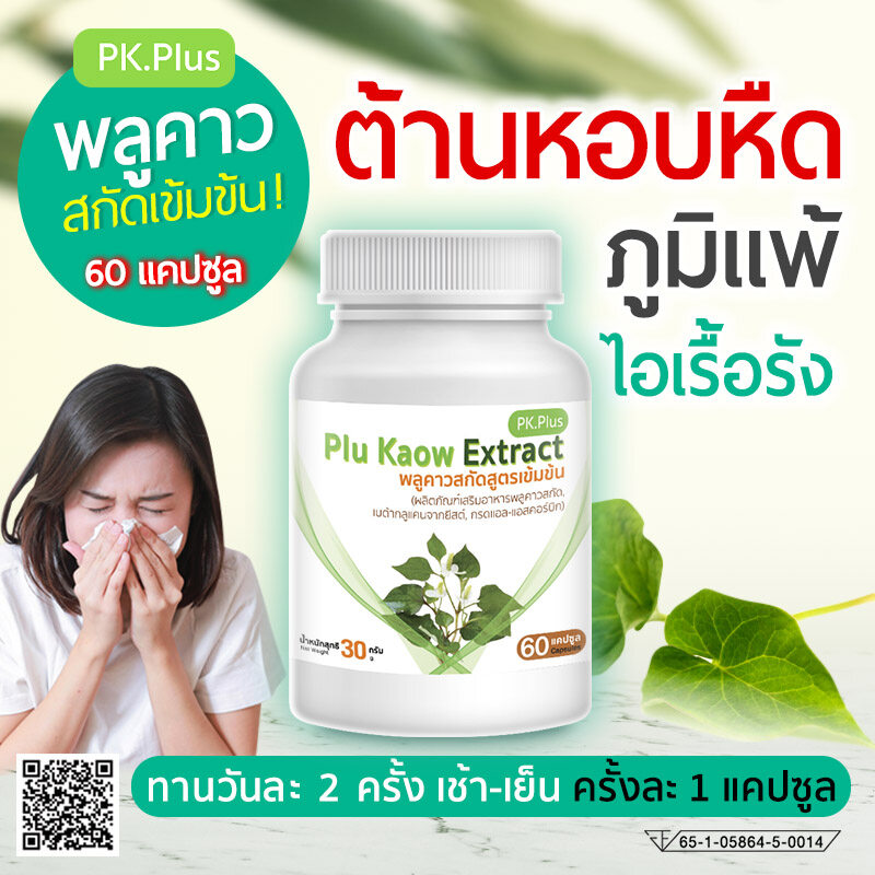 5 PV. PK Plus Plu Kaow Extract (60แคปซูล) พลูคาวสกัดเข้มข้น